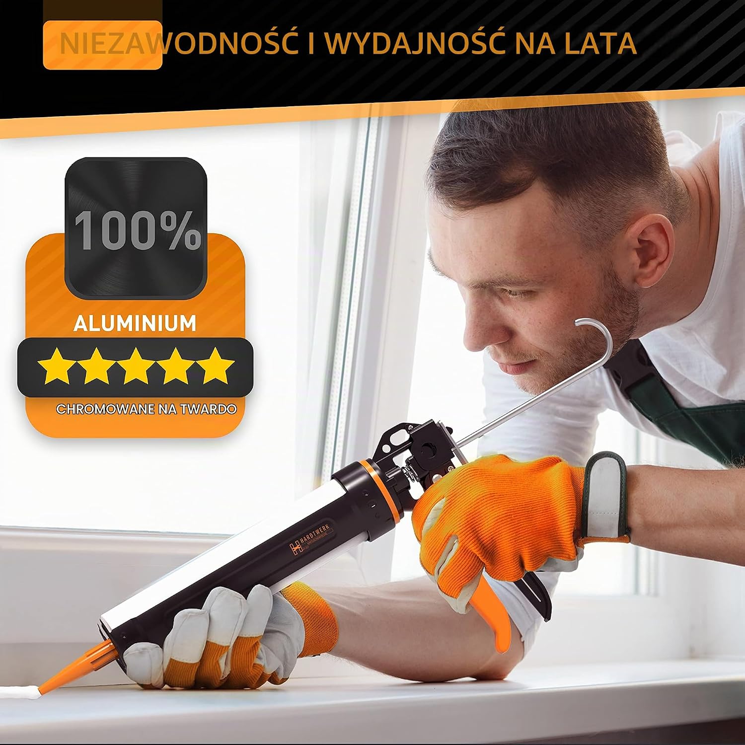 Detalle 2 de HARDTWERK wyciskacz do kartuszy 18:1 z obcinaczem, aluminiowy