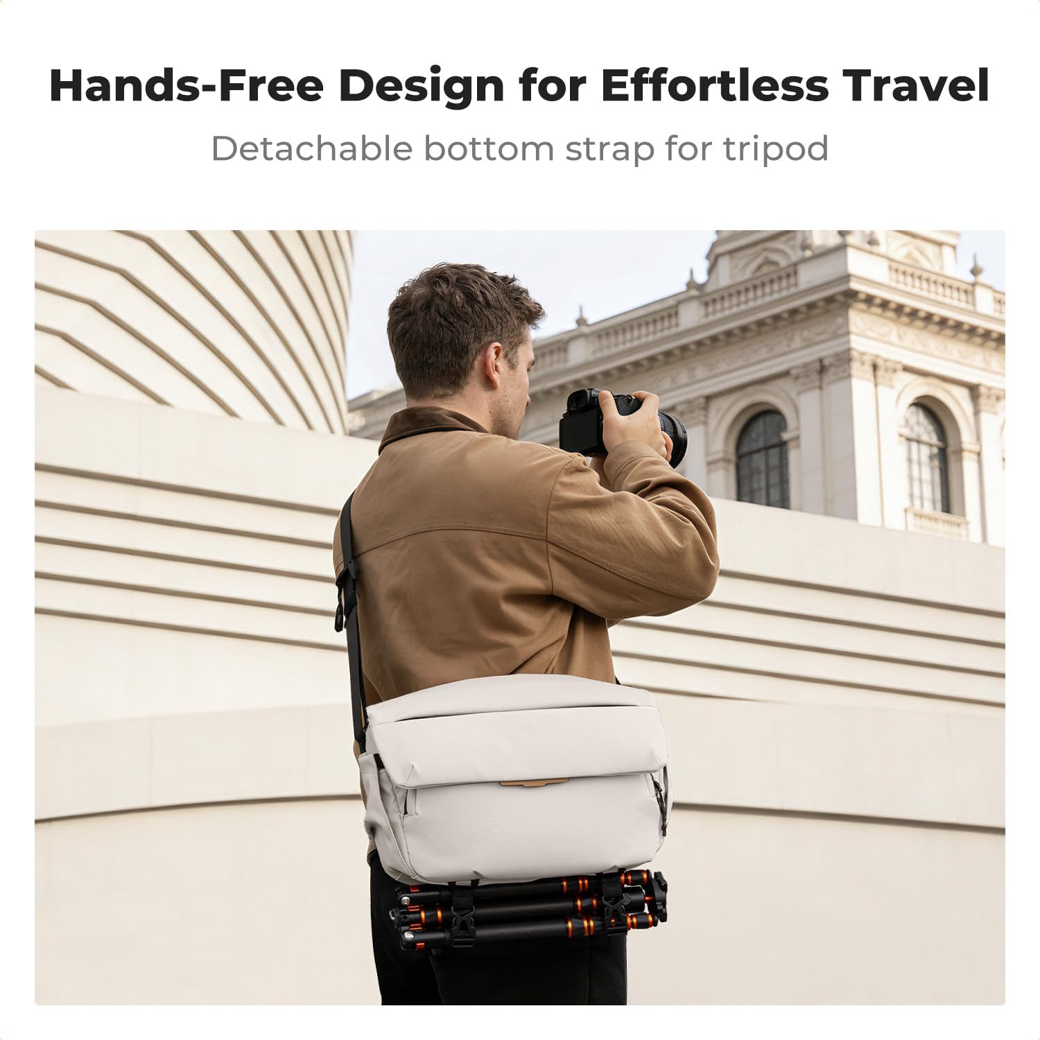 Thumbnail 3 de K&F CONCEPT Borsa a Tracolla per Fotocamera: 10L, protezione e praticità per trasportare corpo, obiettivi e notebook