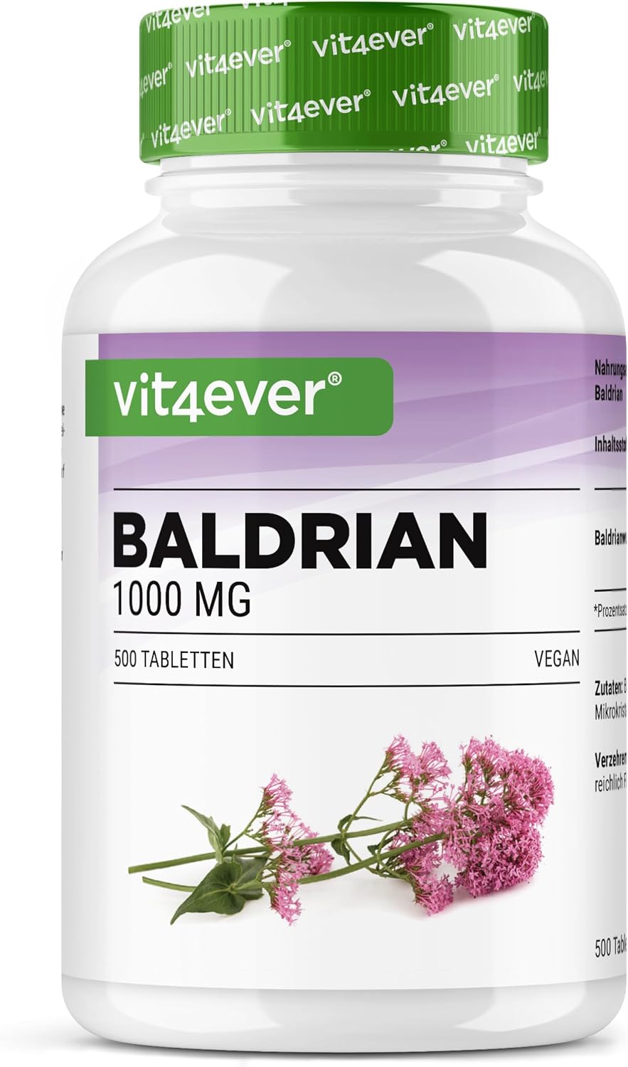 Detalle de Valeriana 500 comprimidos 1000 mg ración