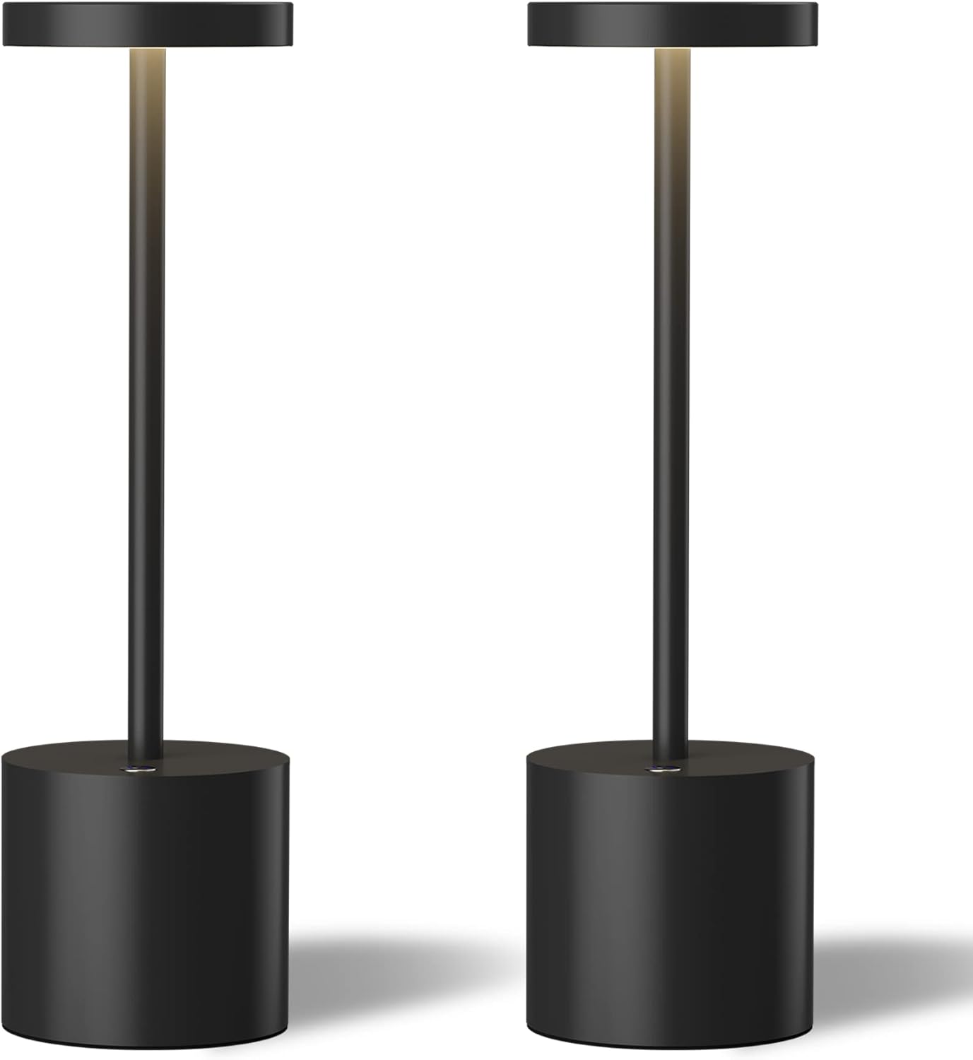 TBBGA TBBGA LED Cordless Table Lamps Set of 2 (Black) — portable rechargeable table lamps with stepless dimming
