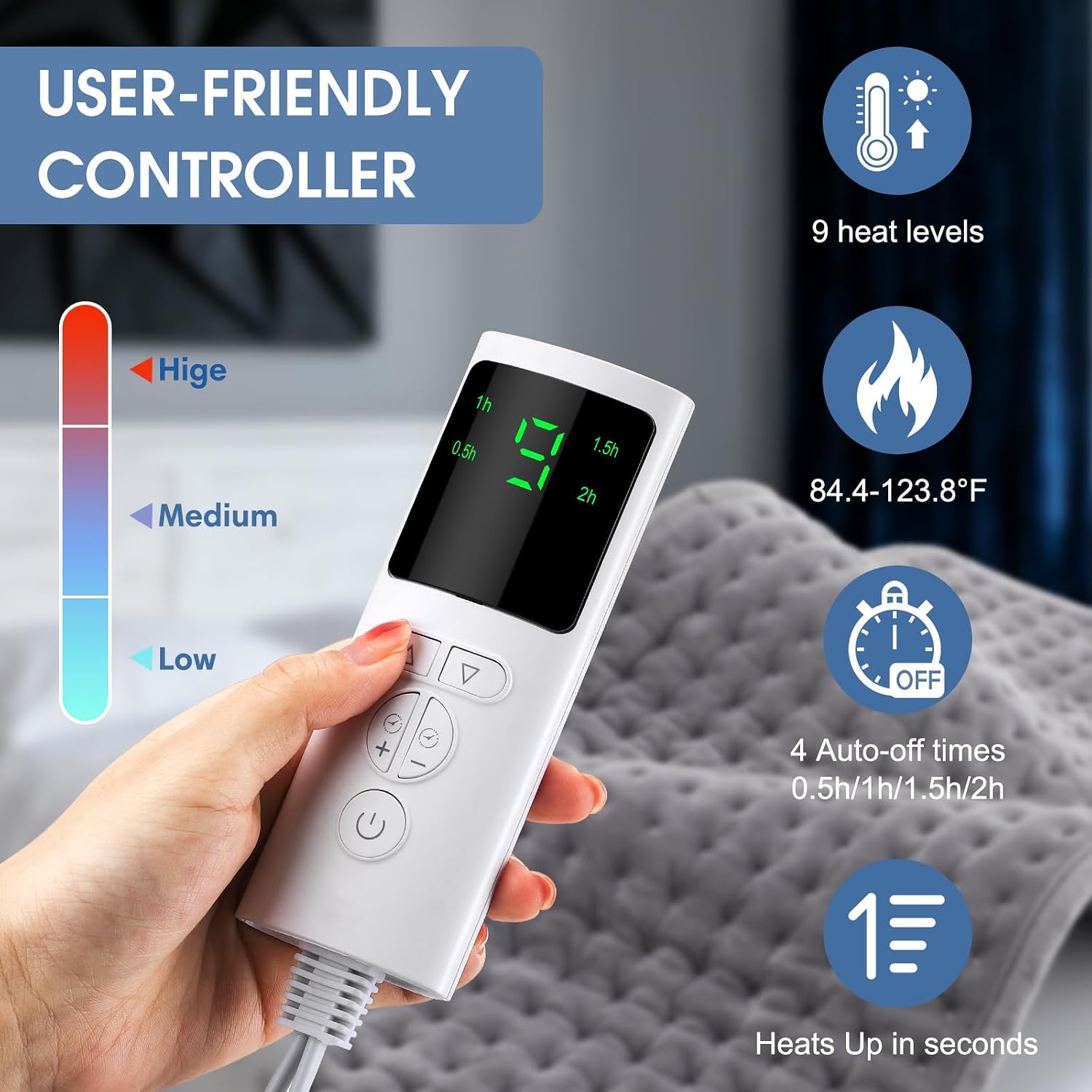 Detalle 2 de Electric Heating Pad 12 x 24