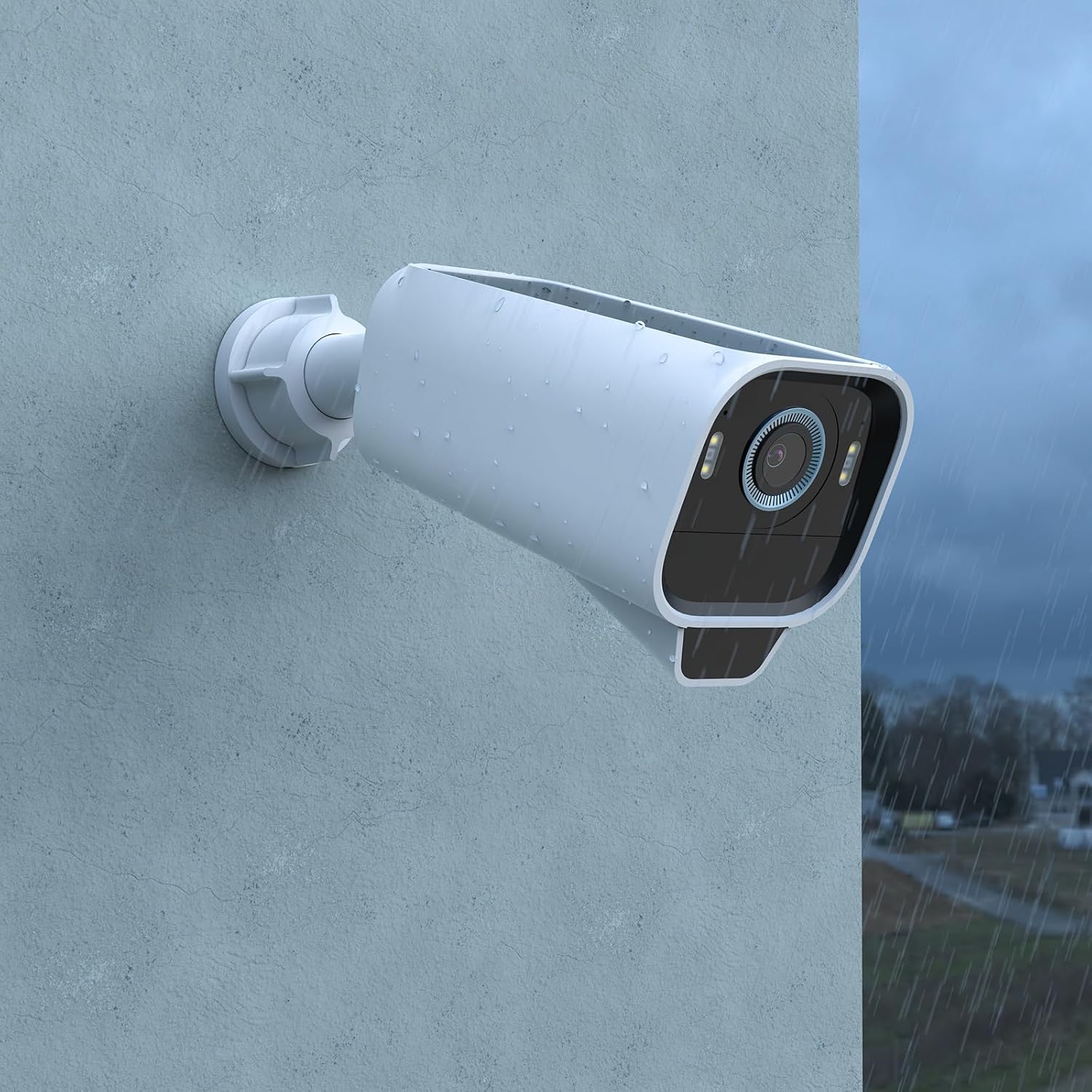 Detalle 2 de HOLACA Silikonhülle für eufyCam S3 Pro – 2er Pack, wasserdicht und robust in Weiß