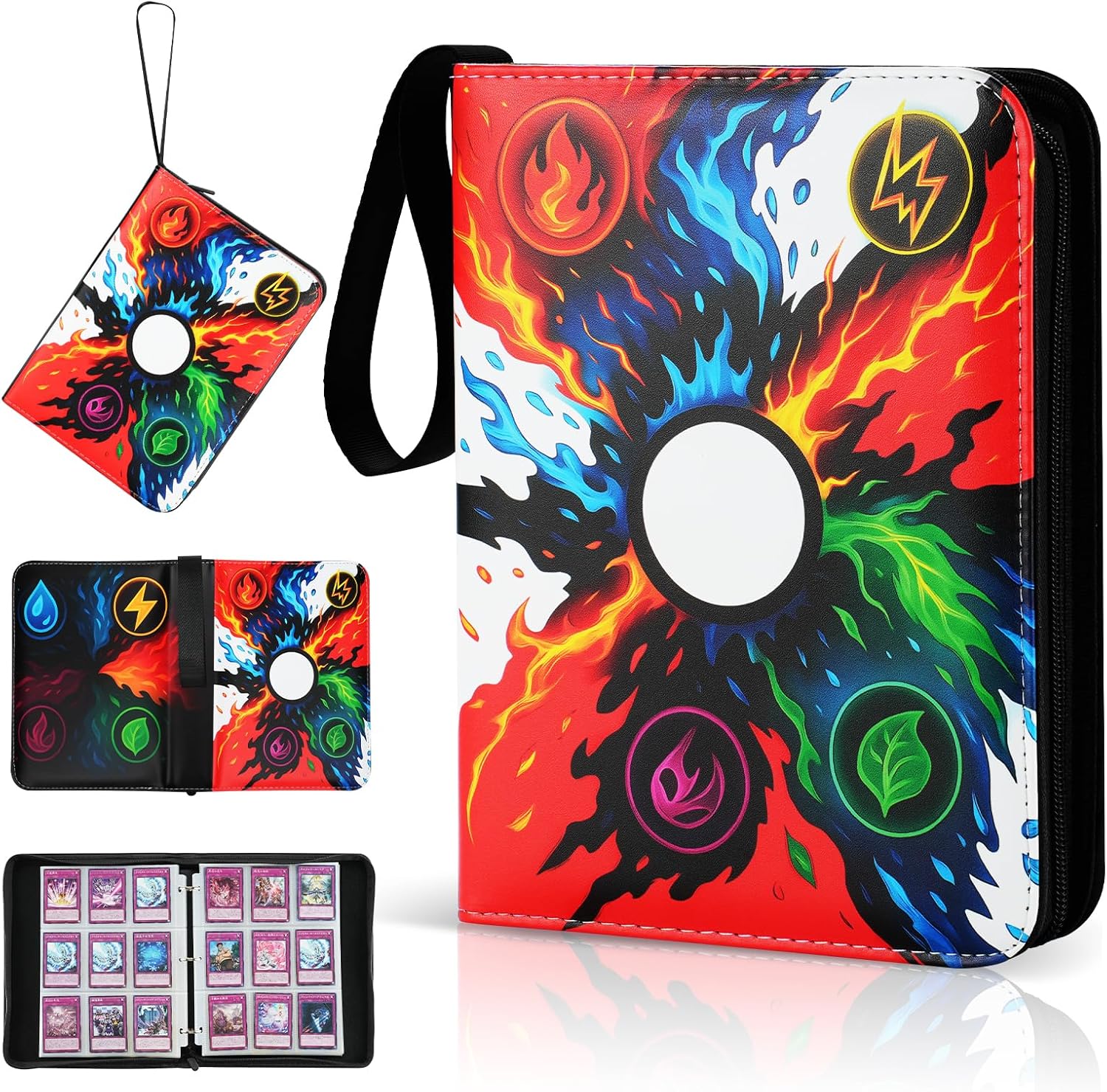 Detalle de CNCY glq-1 9-Pocket Trading Card Binder, 1,080-Card Capacity, 120 Pages