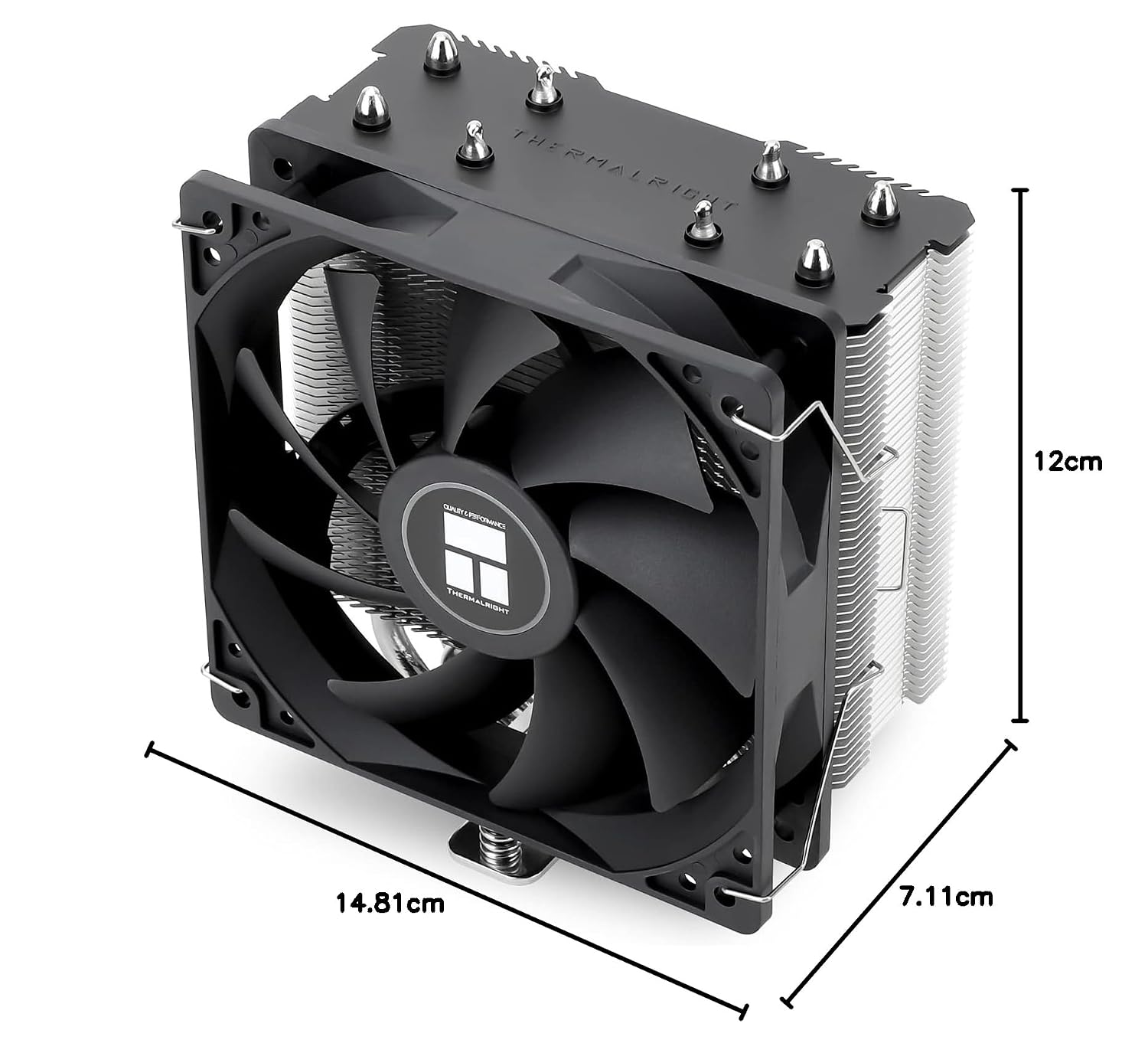 Detalle de Thermalright TR AX120R SE CPU Kühler – kompakt, leise und kompatibel mit AM4/AM5