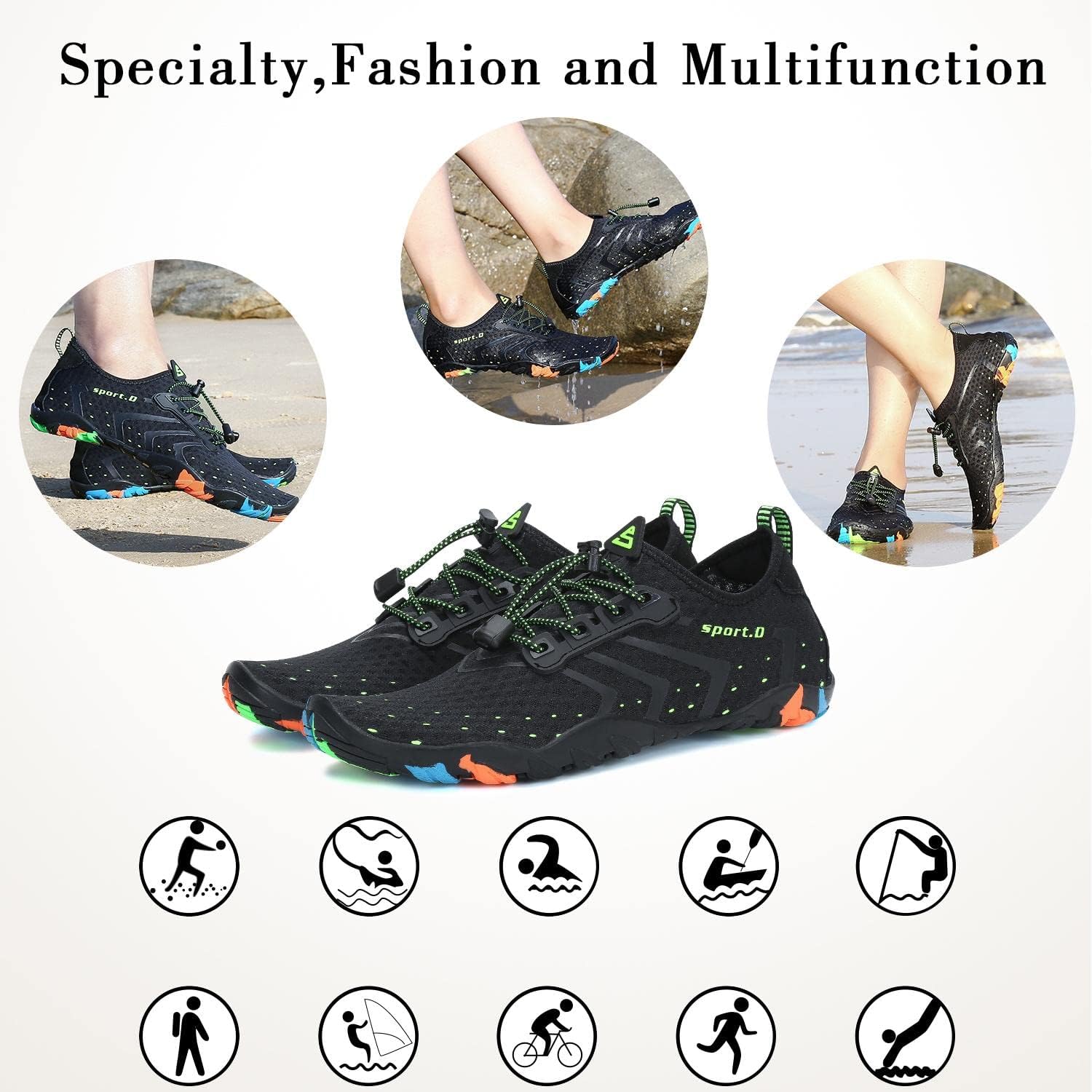 Thumbnail 6 de SAGUARO Scarpe da Sport Acquatici con Suola Spessa – Unisex: versatilità e supporto per spiaggia, nuoto e sport acquatici