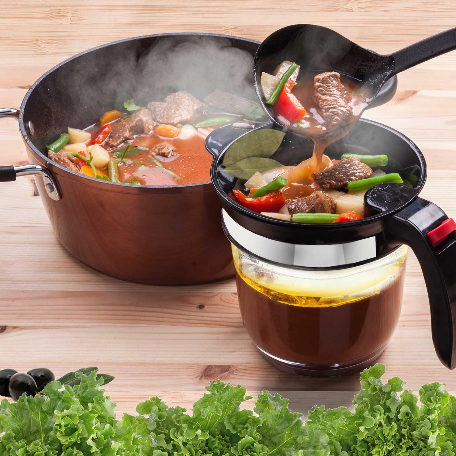 Detalle 2 de Fat Separator With Bottom Release 4-Cup 🥣