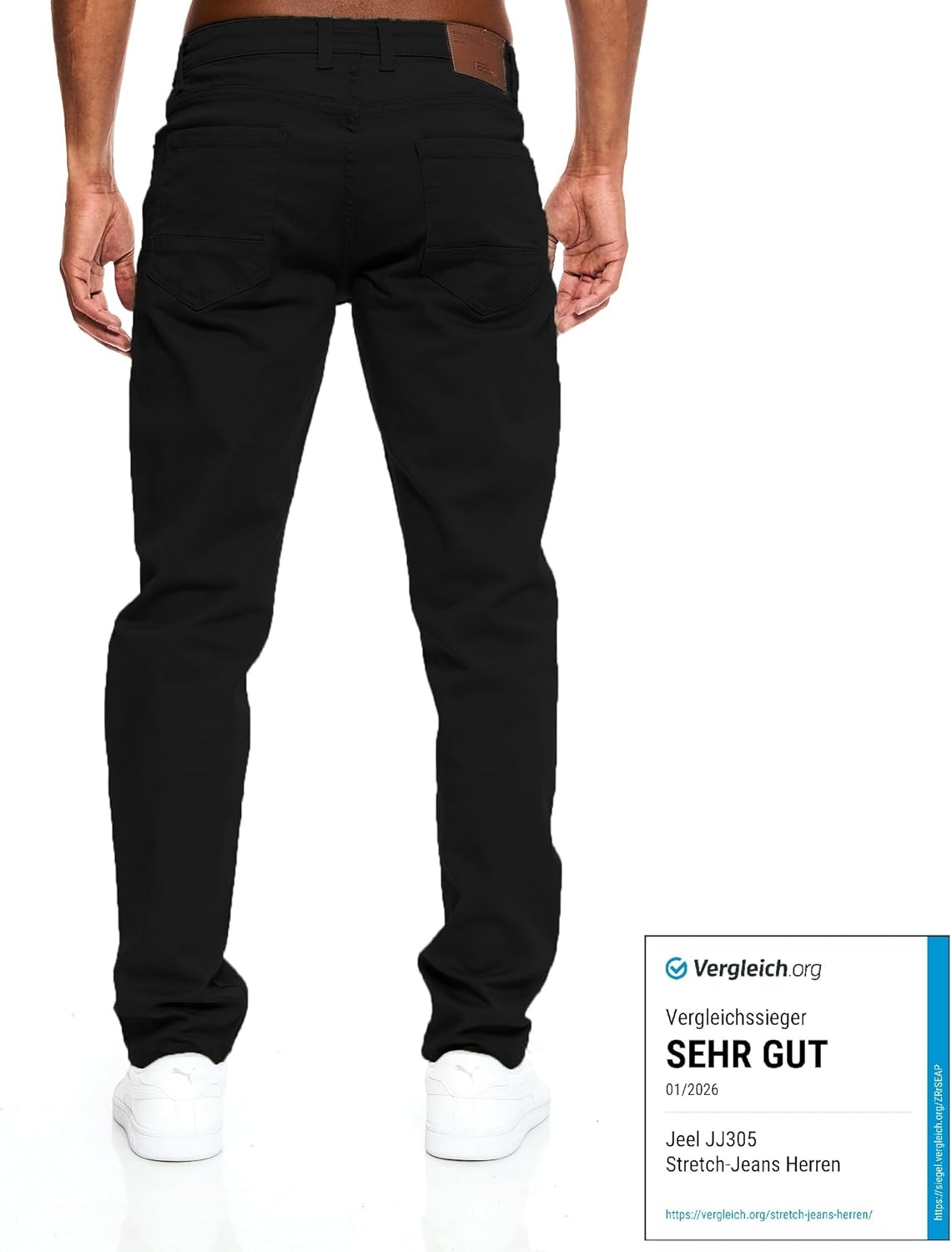 Thumbnail 4 de JEEL Herren-Jeans Regular-Fit Straight-Cut mit Stretch – Basic Washed