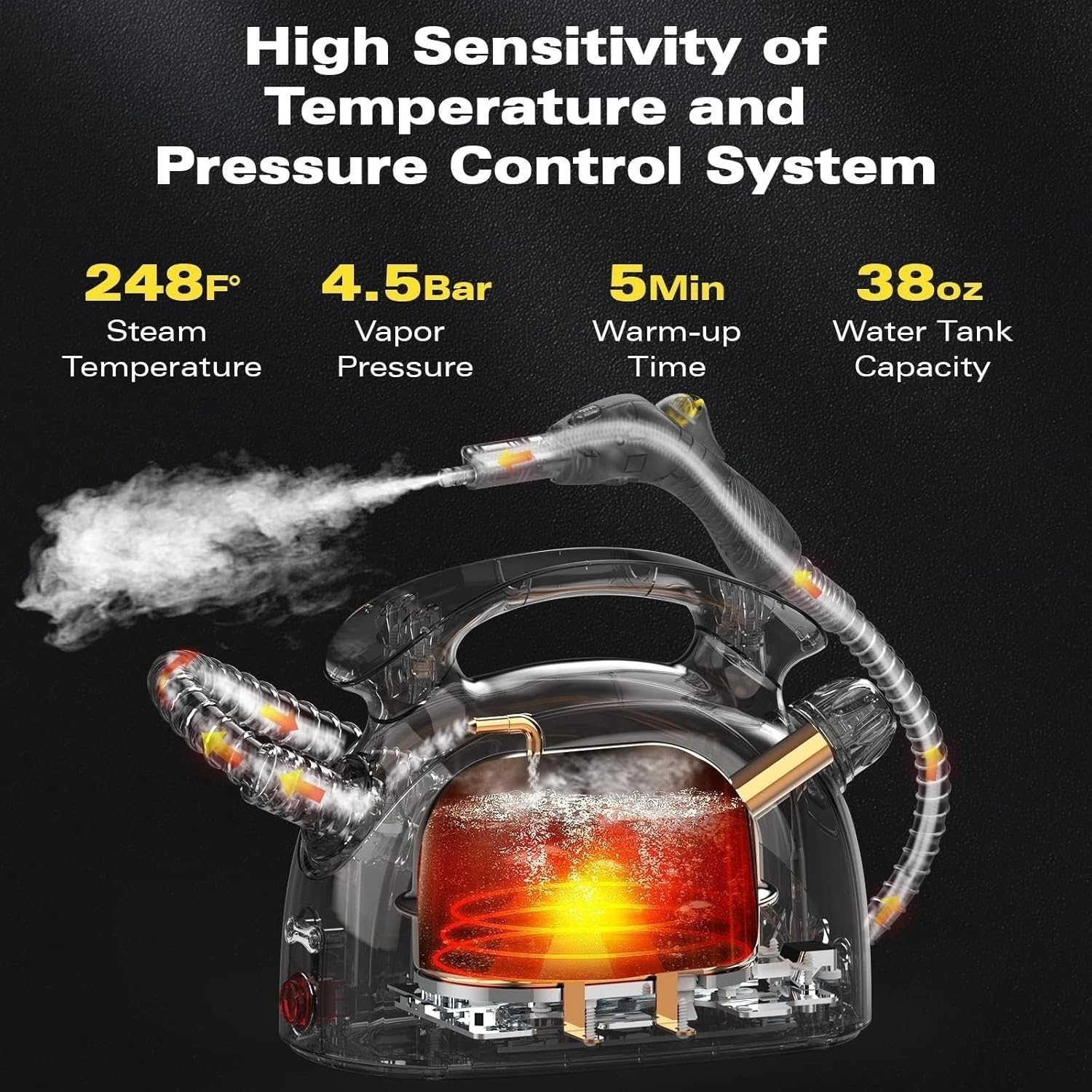 Thumbnail 2 de Axfive 248°F High-Temp Steam Cleaner – 21-Piece Handheld Steamer Set with Large Tank