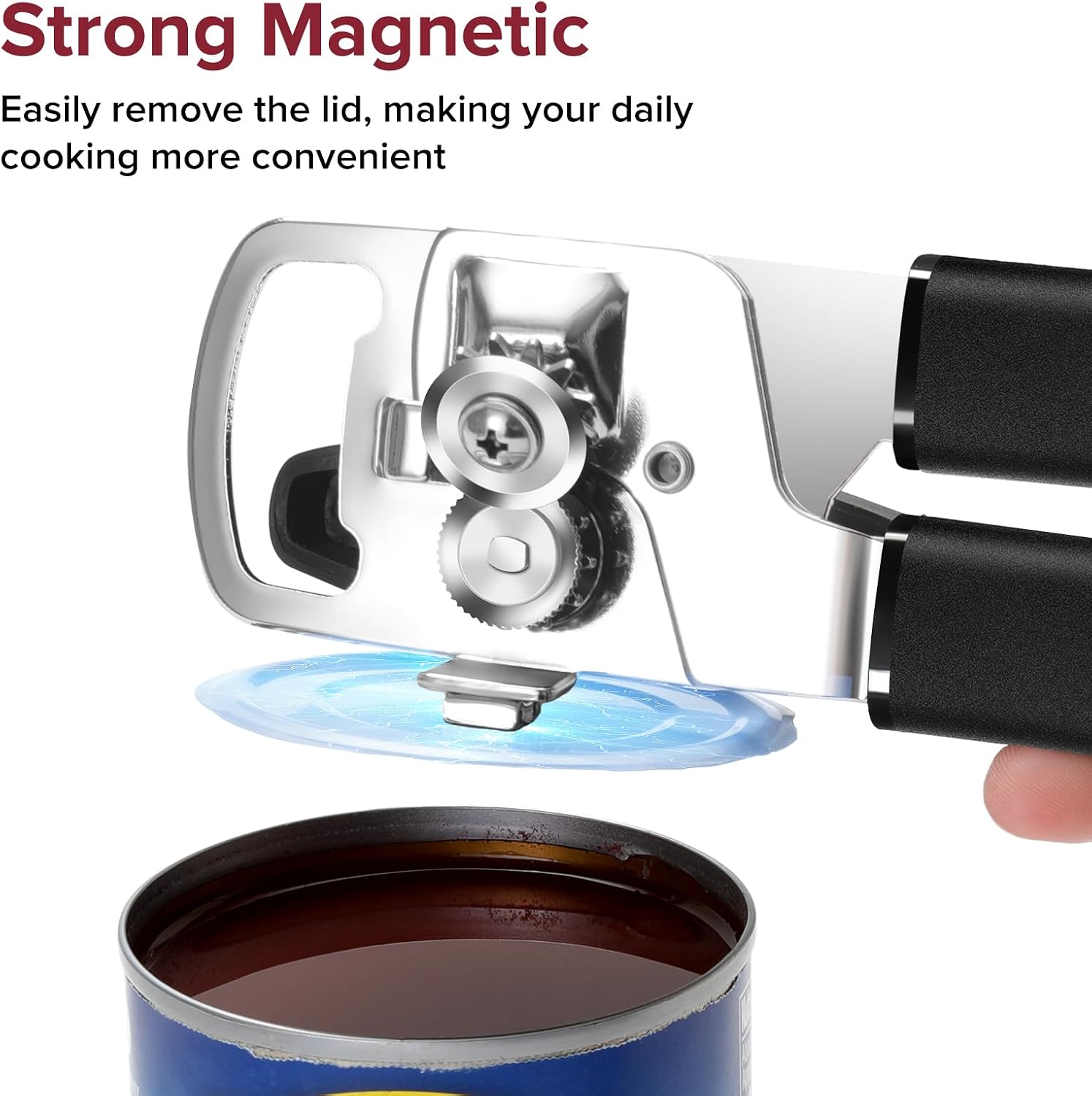 Detalle 2 de COOCLAN Manual Can Opener, Black