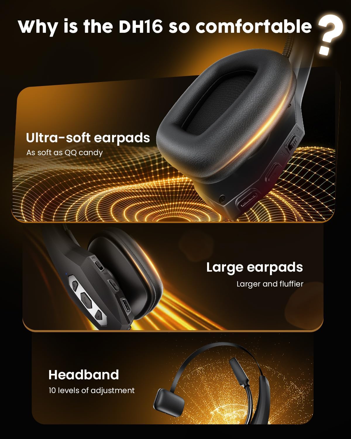 Detalle 2 de OTYHVV Trucker Bluetooth Headset with Charging Base