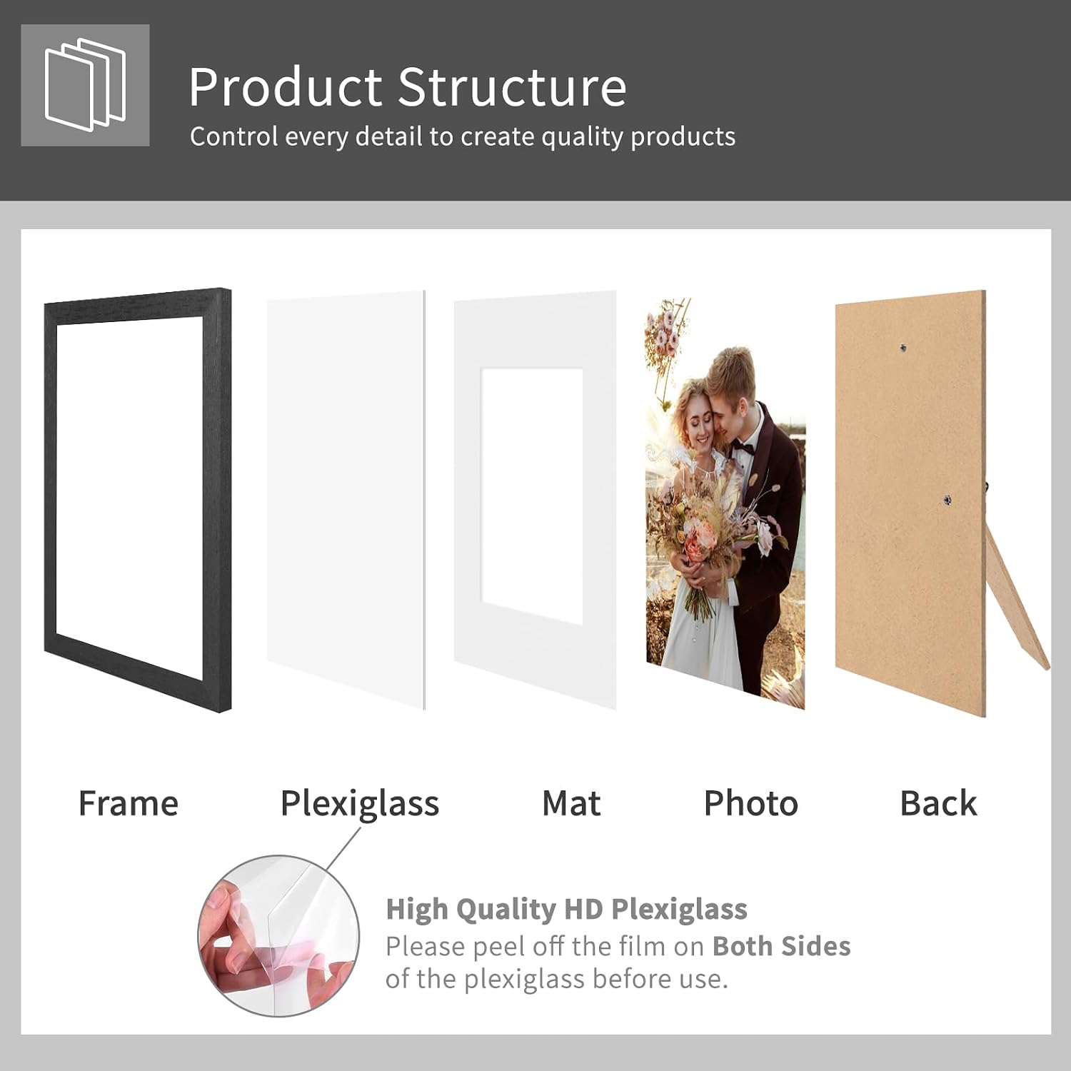 Thumbnail 2 de 10x15 Picture Frames Set of 3