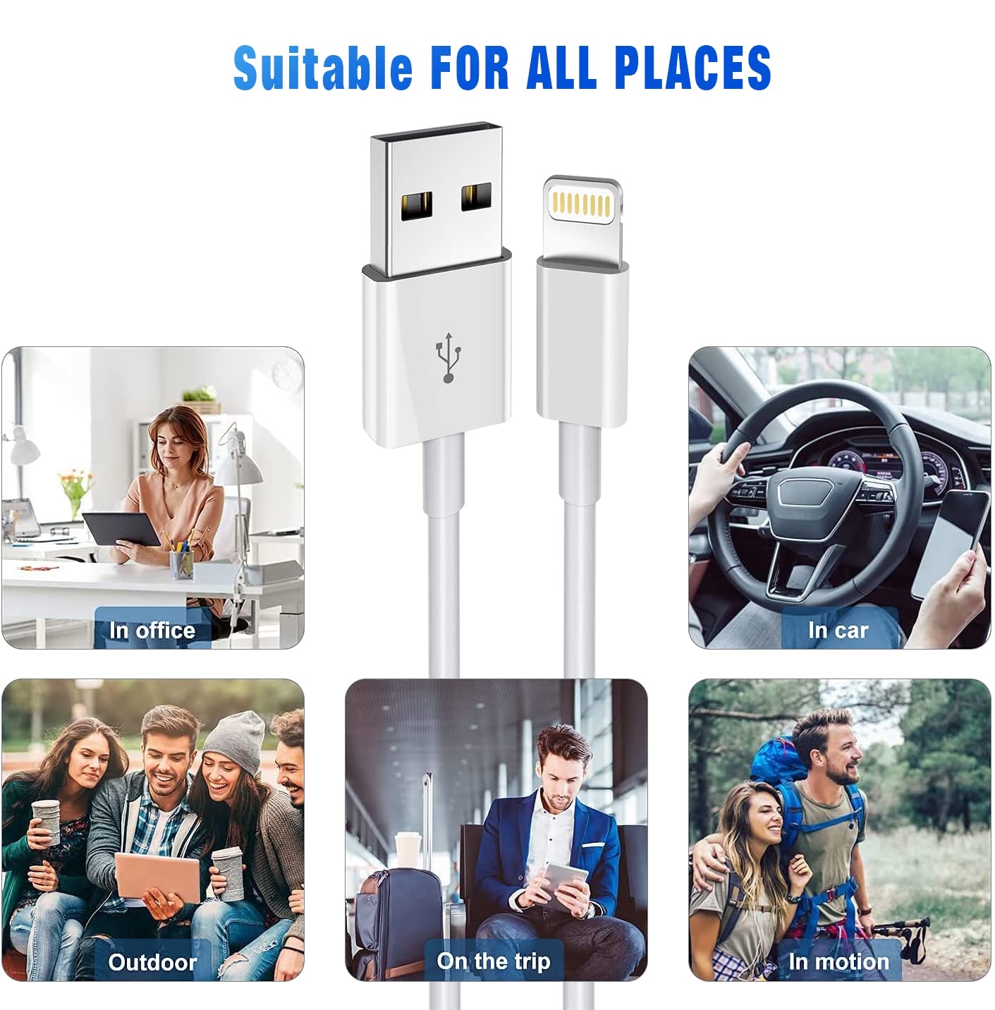 Thumbnail 5 de Apple Lightning Cable 3ft 3-Pack fast charging