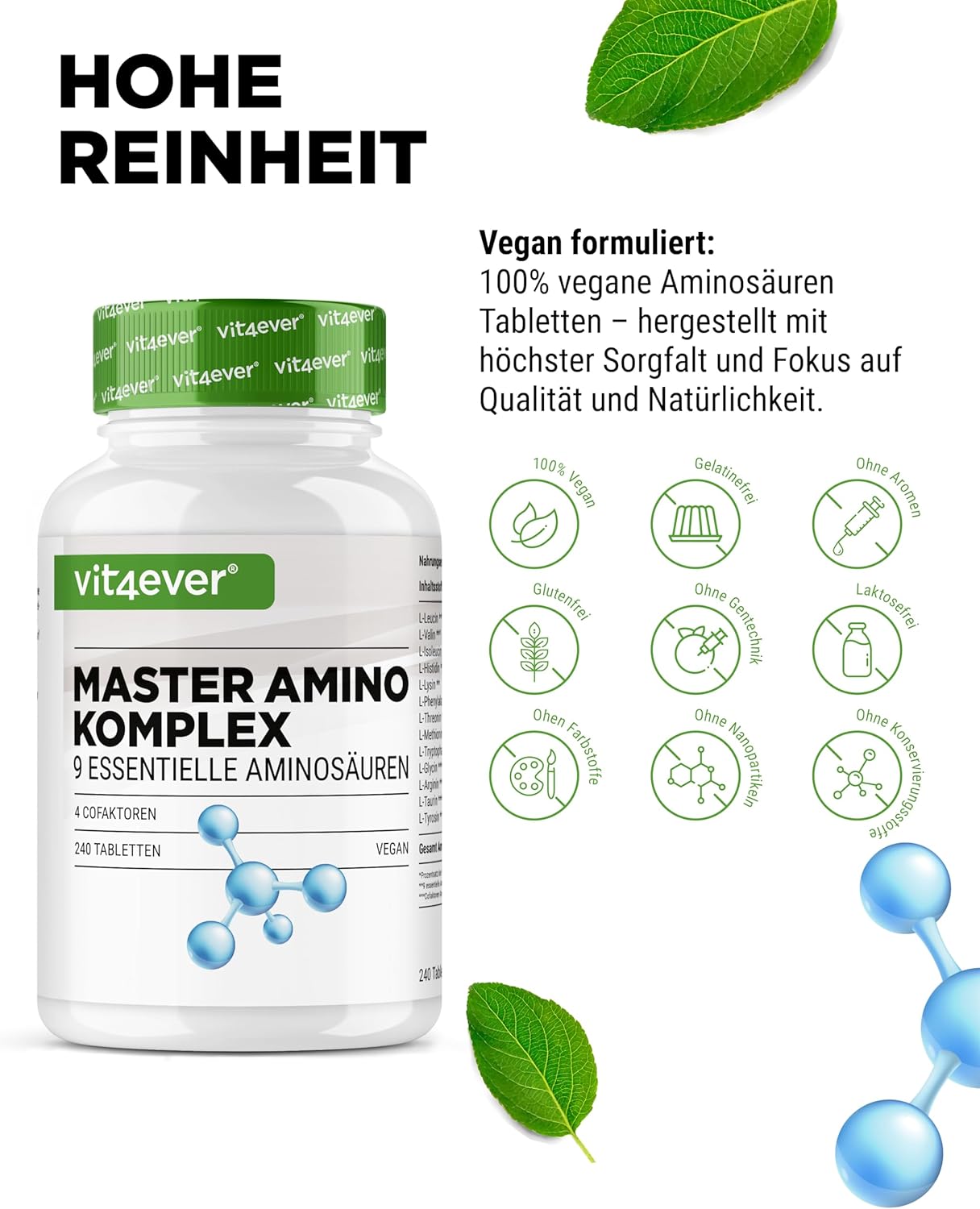 Thumbnail 2 de vit4ever Master Aminosäuren Komplex 6000 mg
