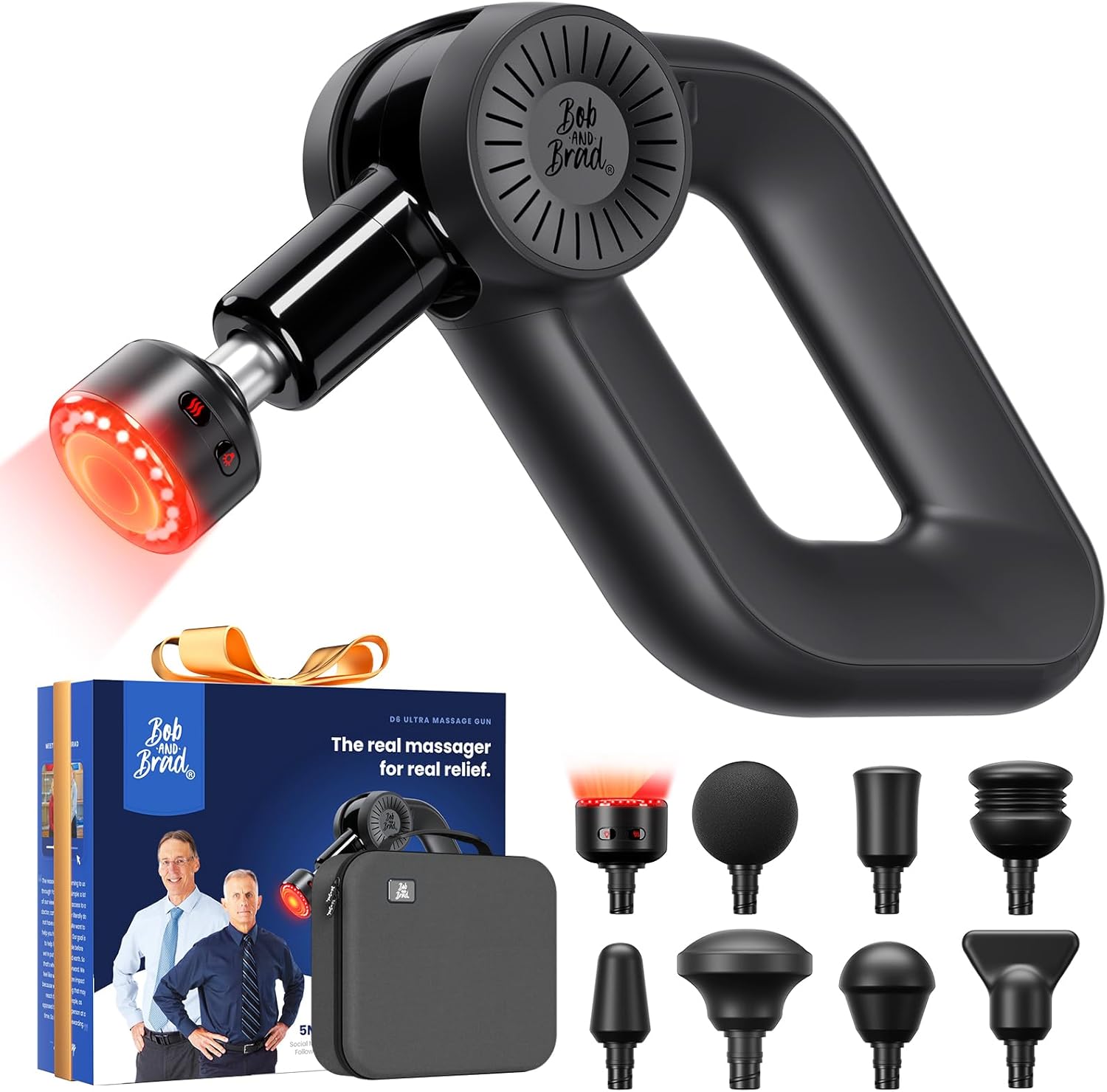 Bob and Brad D6 Ultra Massage Gun with Infrared Heating Head (OLED display, 16mm amplitude)