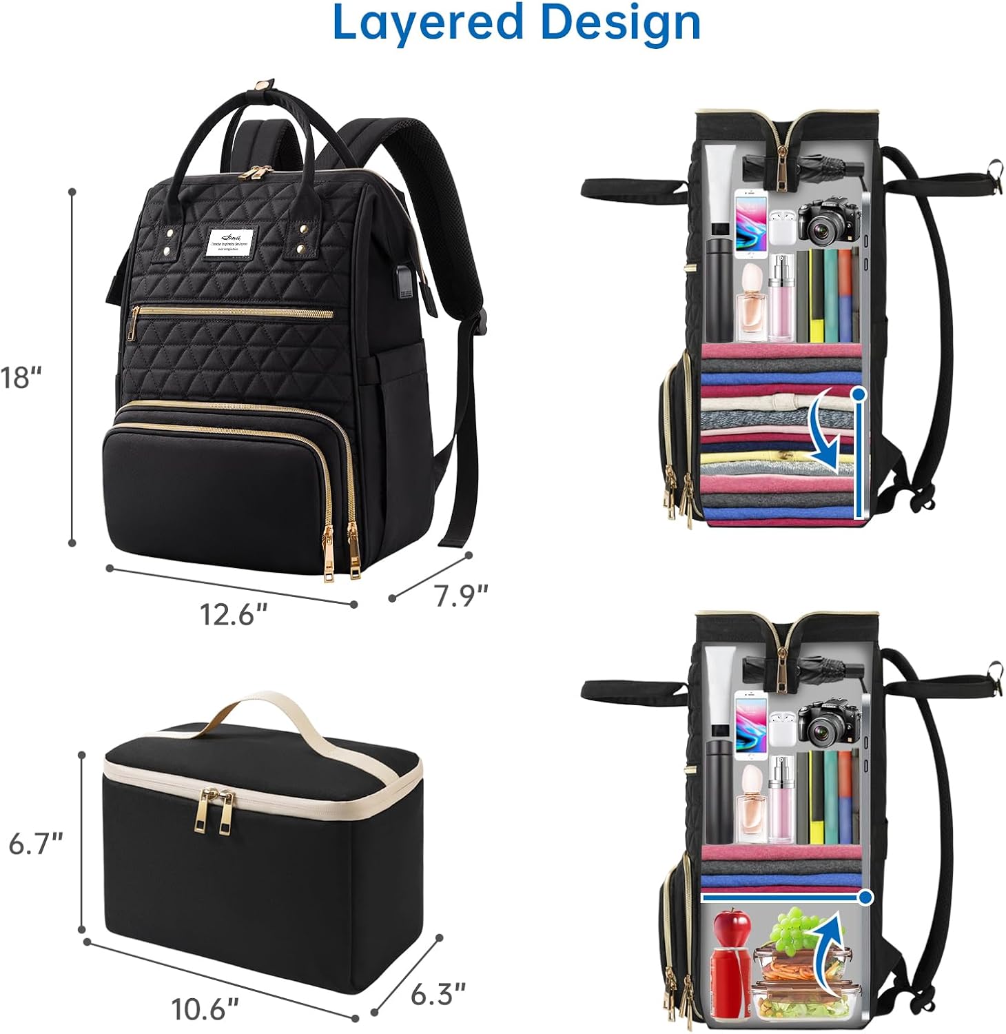 Thumbnail 4 de ETRONIK 17.3 Inch Laptop Lunch Backpack