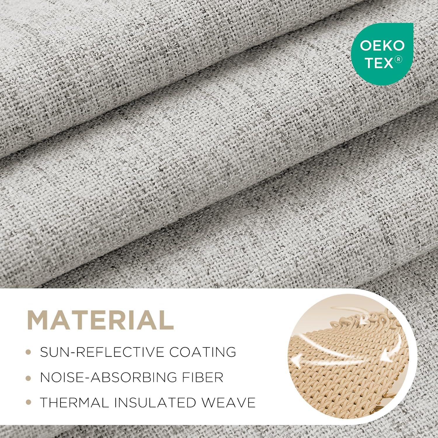 Detalle 2 de Joydeco Blackout Curtains, 84-Inch Length