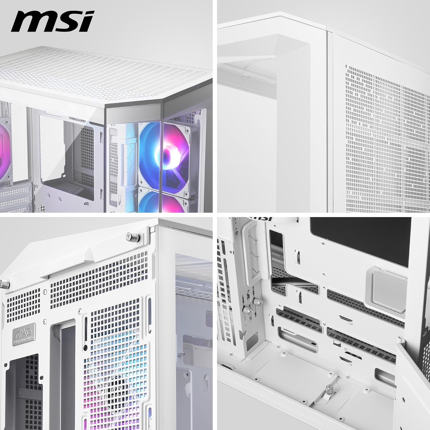 Thumbnail 6 de MSI MAG PANO 100R PZ WHITE: Case ATX con raffreddamento efficiente, GPU verticale e protezione antipolvere