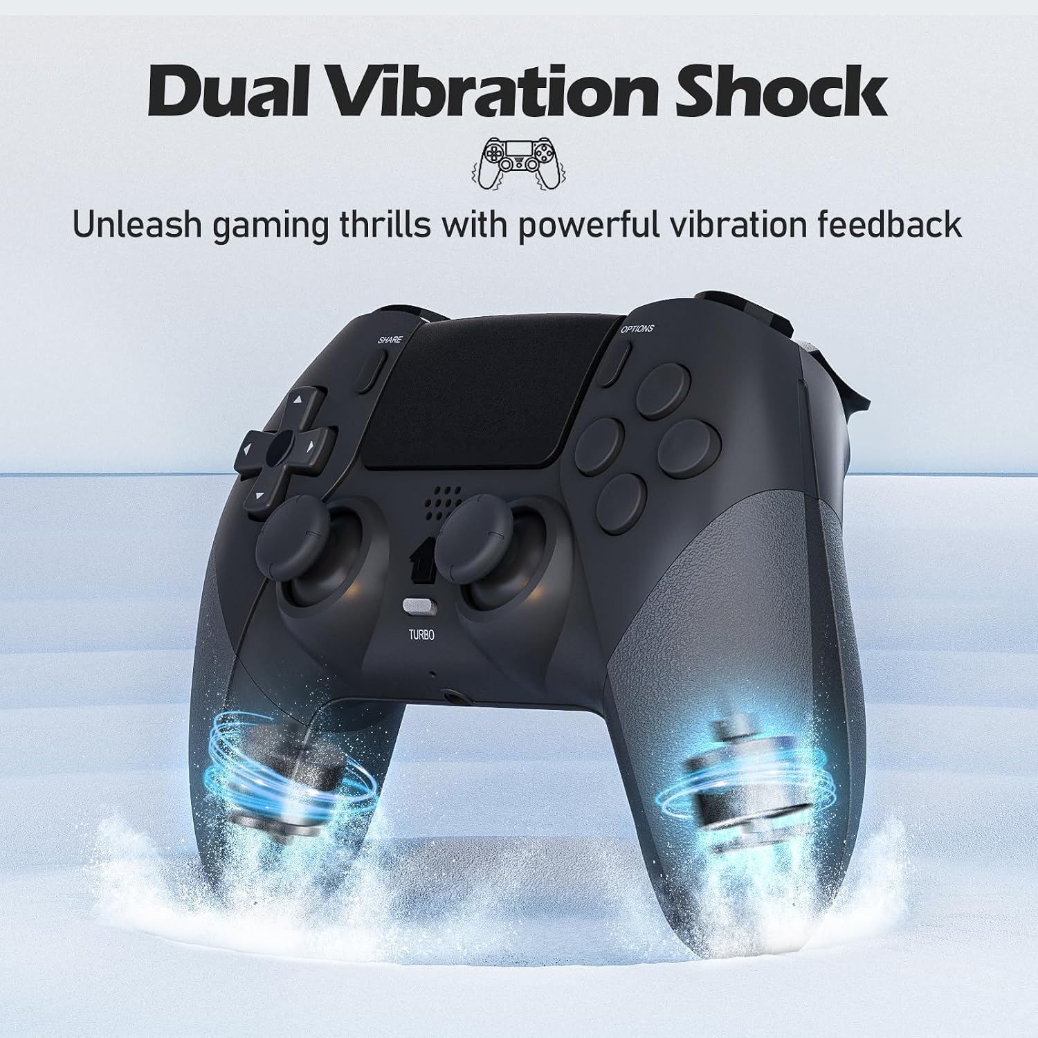 Thumbnail 4 de CHEREEKI Wireless Controller for PS4 with 2 Macro Buttons, Turbo, 3.5mm Audio, 6-Axis Motion — Compatible with PS4/PS4 Slim/PS4 Pro
