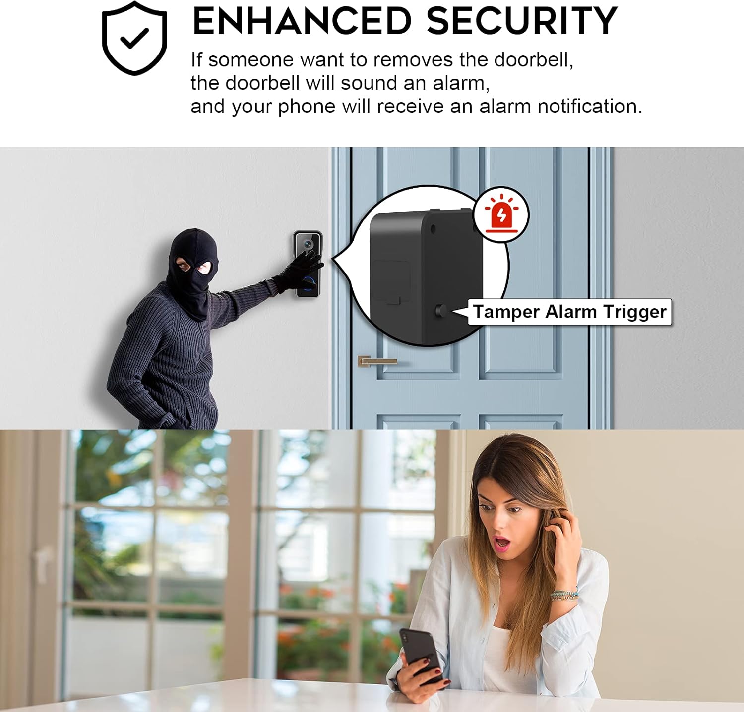 Thumbnail 4 de XTU 2K HD Wireless Video Doorbell with Chime
