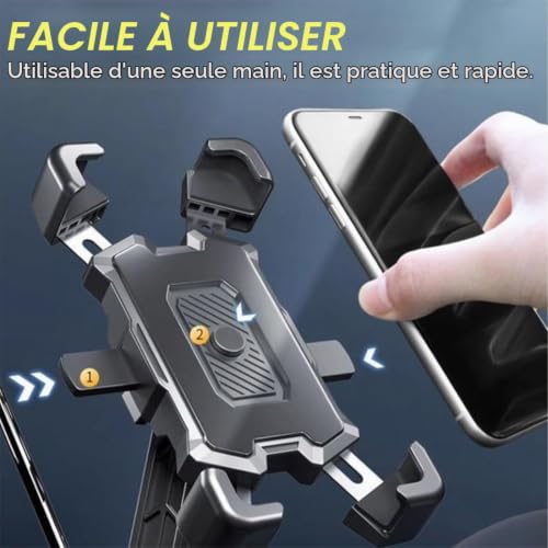 Thumbnail 1 de Support Téléphone Vélo OIXEYA — Support guidon 360° rotation pour trottinette, compatible 3,5–6,8 pouces