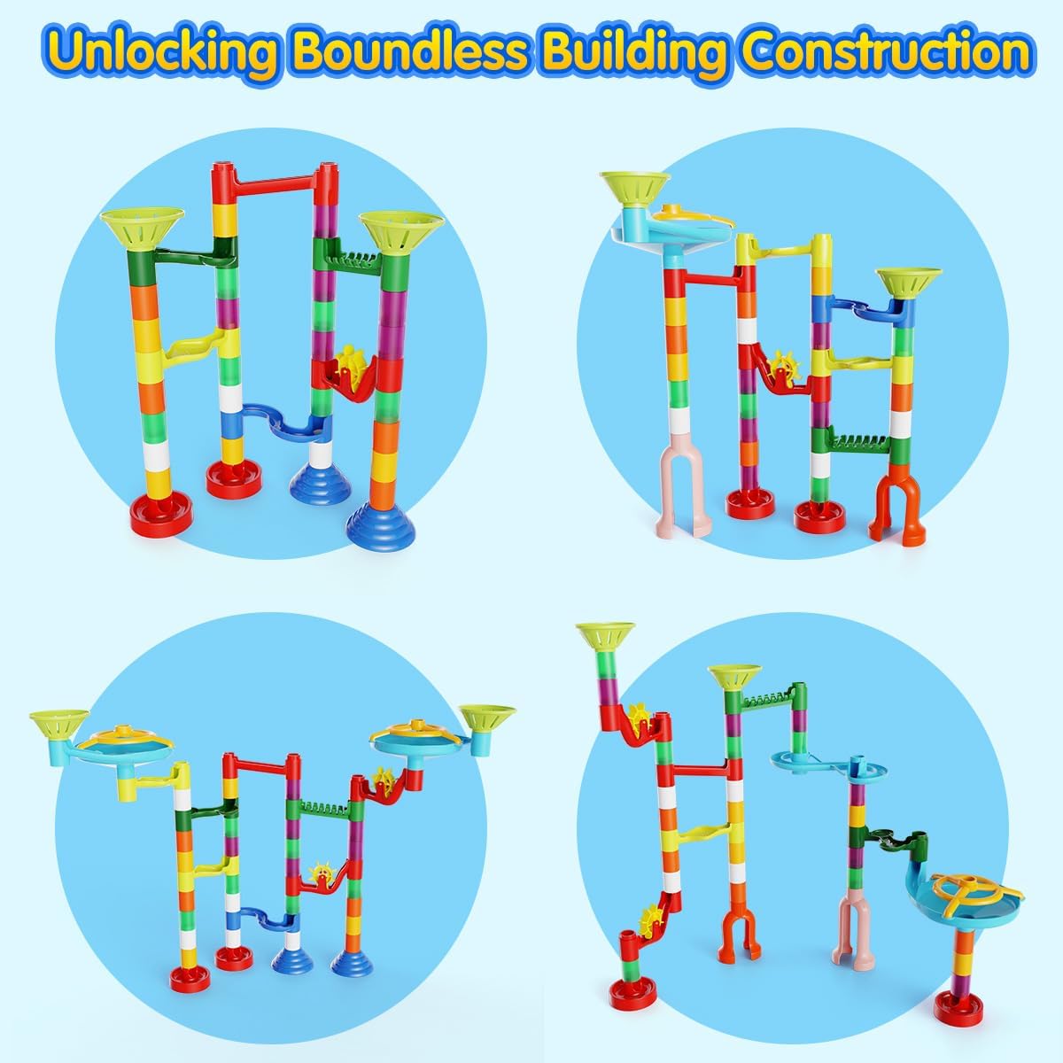 Detalle 2 de Marble Run Set 110pcs STEM construction toy