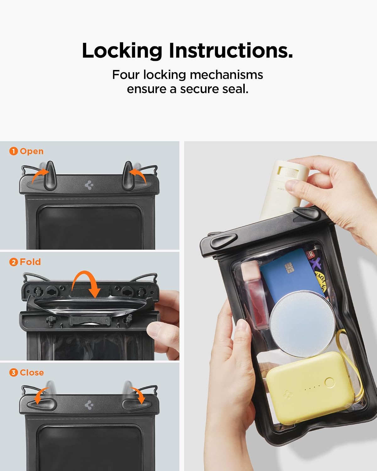 Thumbnail 5 de Spigen A603 AquaShield : pochette étanche double poche IPX8 avec bandoulière pour téléphone