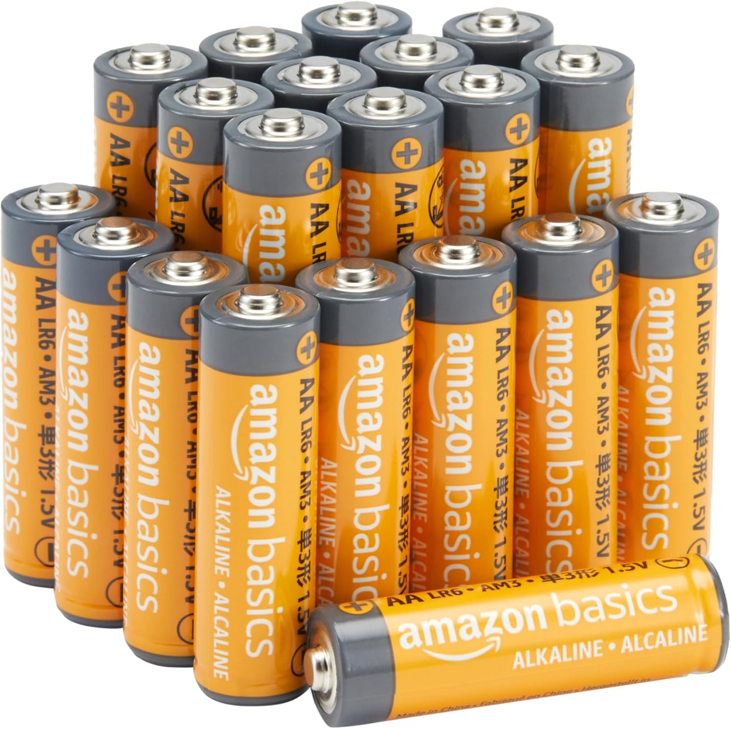 Detalle de Amazon Basics AA Alkaline Batteries 20-Pack