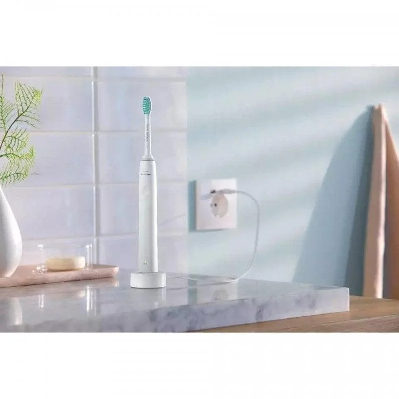 Detalle 2 de Philips Sonicare 2100 cepillo de dientes eléctrico blanco (limpieza sónica y temporizador)