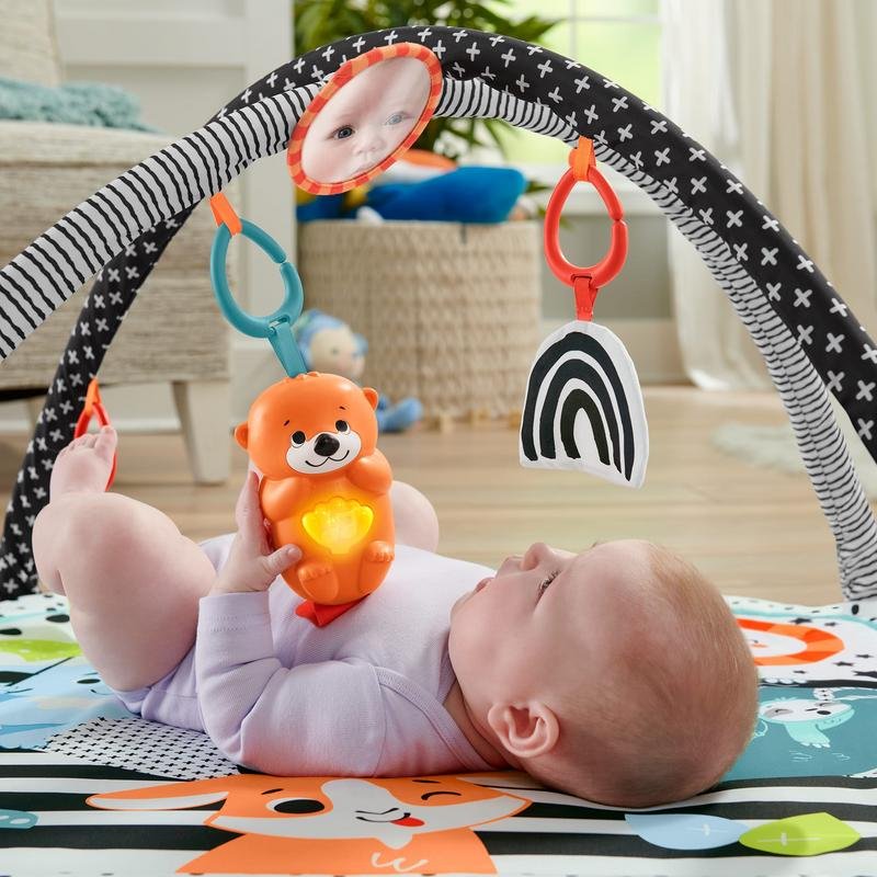 Detalle de Gimnasio para bebés Fisher-Price HBP41 multicolor con barra de juguetes y sonido
