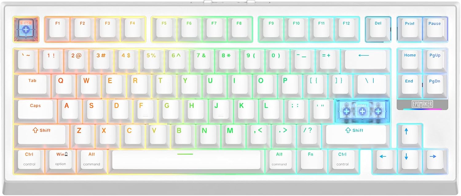 Detalle de EPOMAKER G84 HE Wireless Gaming Keyboard: Hall Effect, 8K Polling and 8000mAh Battery