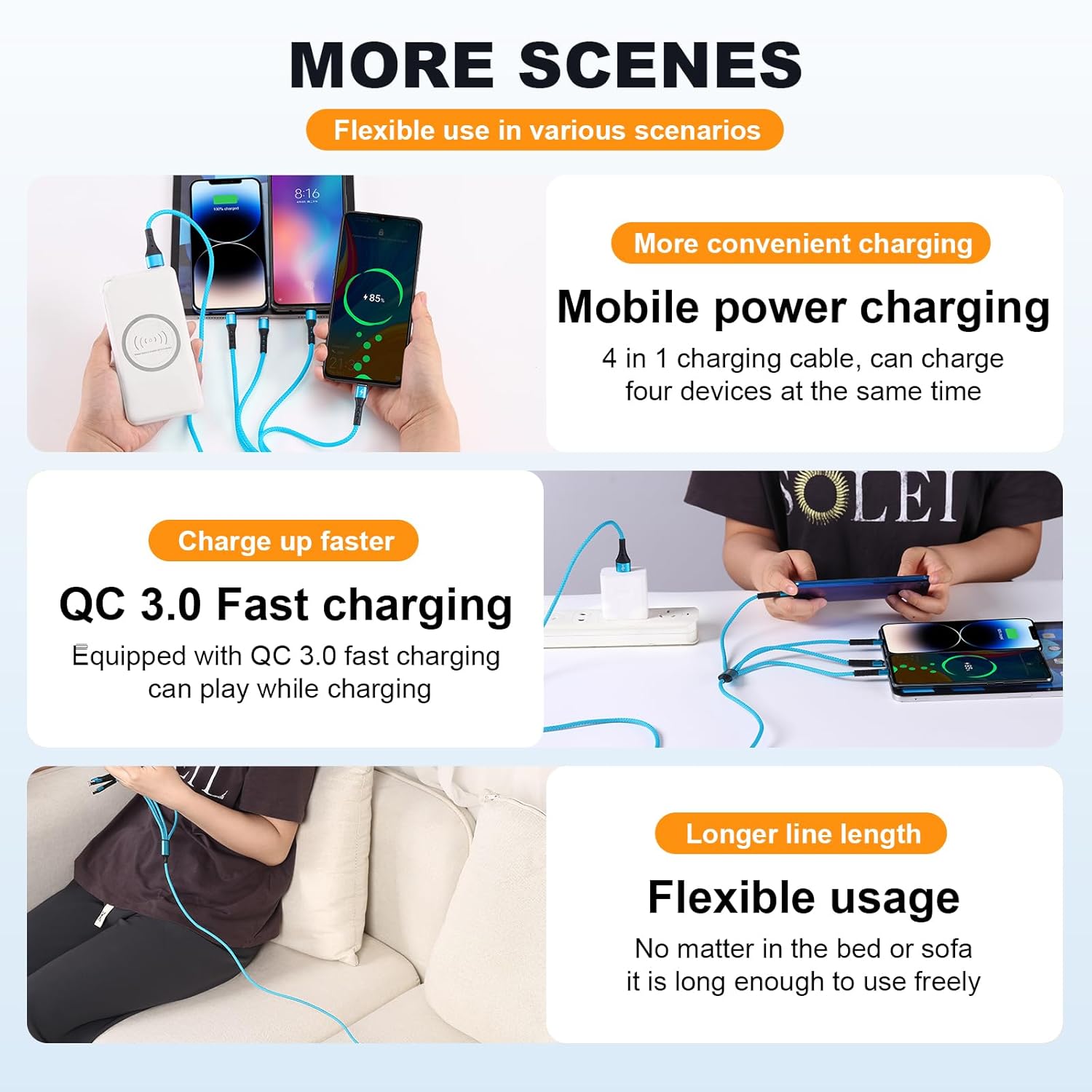 Thumbnail 6 de SIQIWO USB-C Kabel 1,2 m Schnellladung