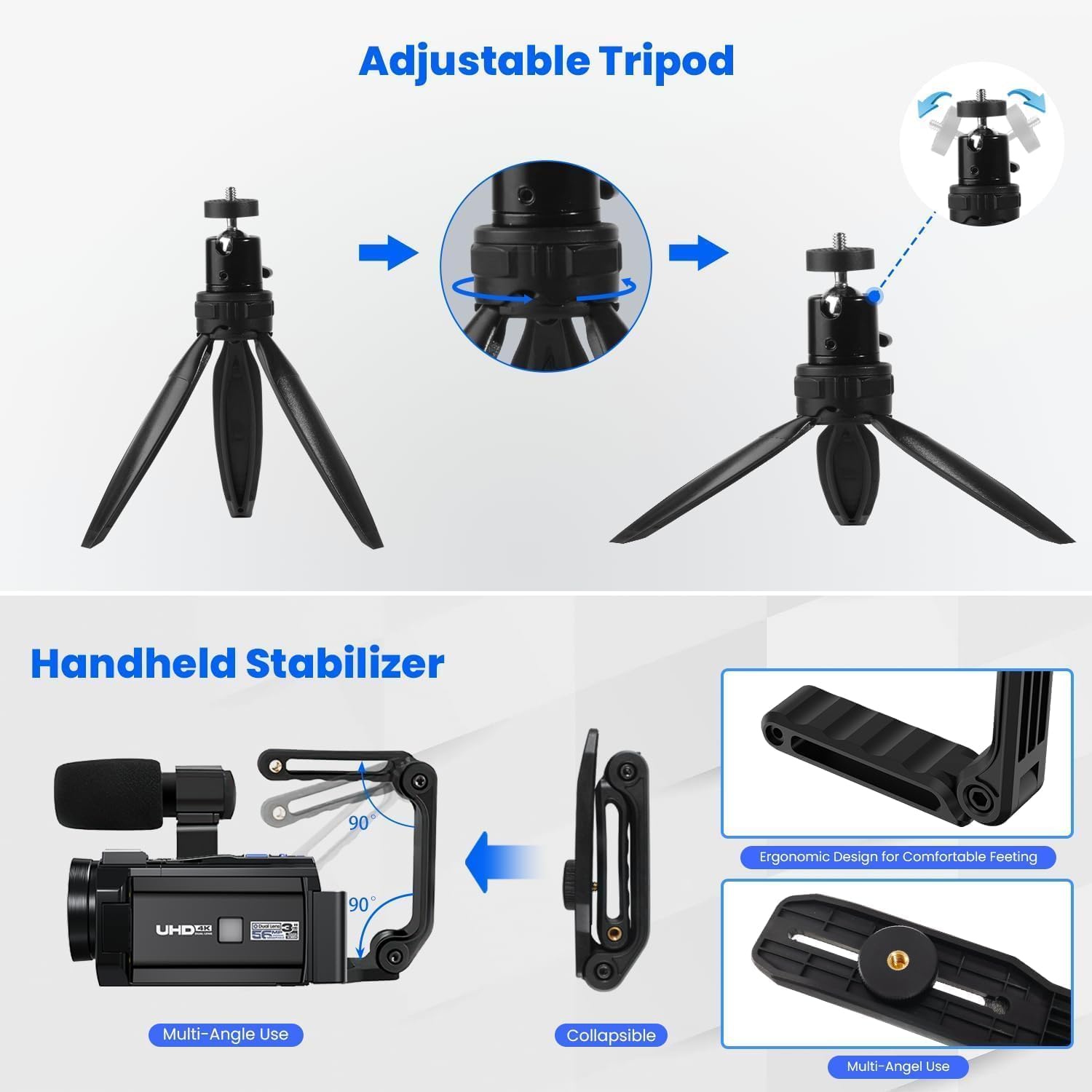 Thumbnail 6 de CAMWORLD Videocamera Camcorder 5K WiFi 56MP con doppio lente, 3” touchscreen e visione notturna IR