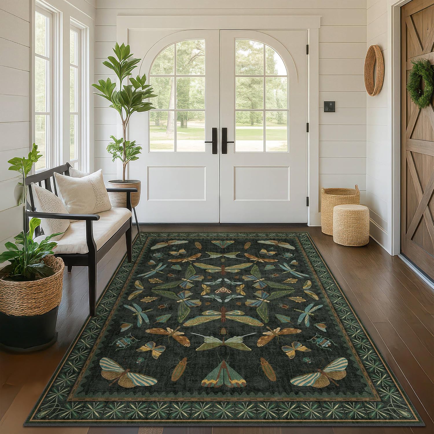 Detalle de Fairy Fantasy Moss Rug 5x7 — Dark Green