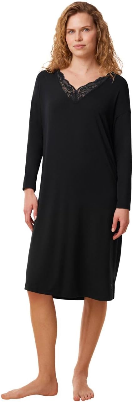 Detalle de Triumph Women's Timeless Sensuality Ndk Lsl Nightgown – Everyday Comfort in Sleepwear