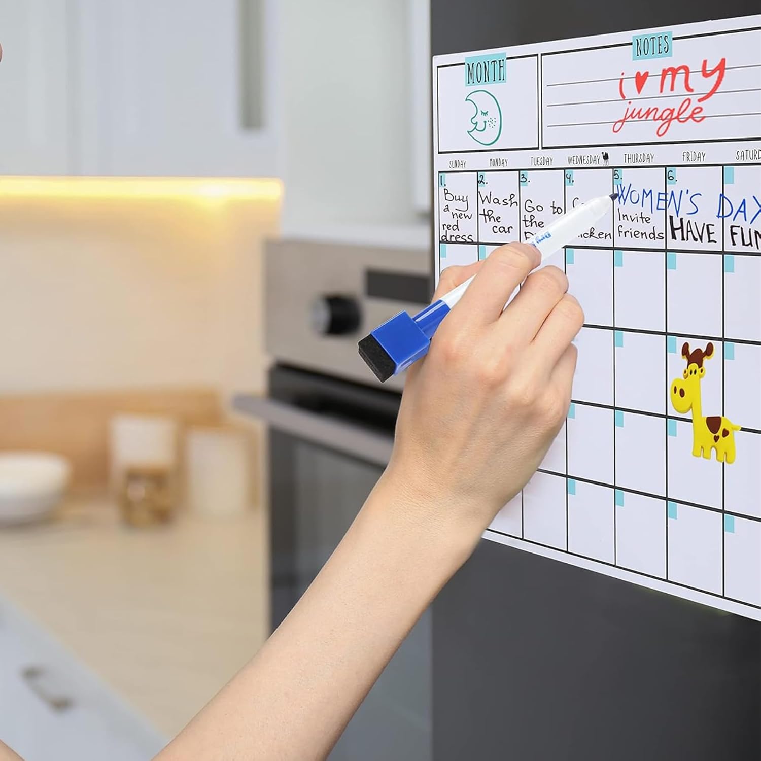 Detalle 2 de Mr. Pen Magnetic Dry Erase Calendar, 14.7 x 11.8-Inch