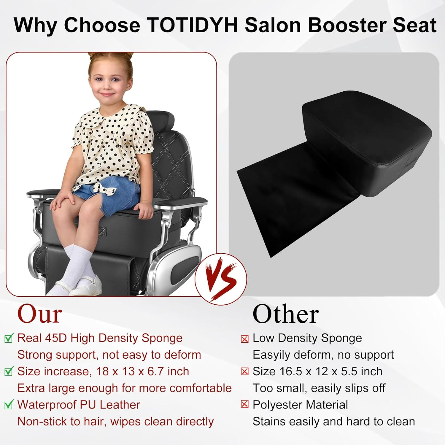 Thumbnail 5 de TOTIDYH Barber Booster Seat 18x13x6.7in