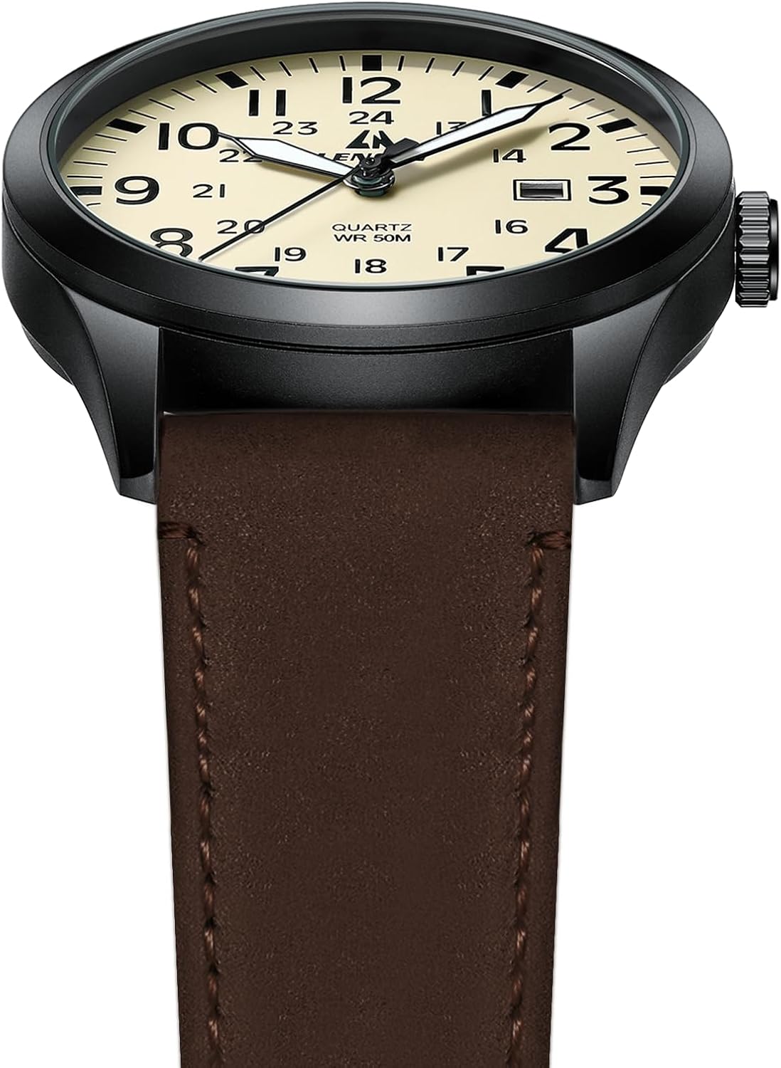 Detalle 2 de LN LENQIN Militär-Armbanduhr 42 mm