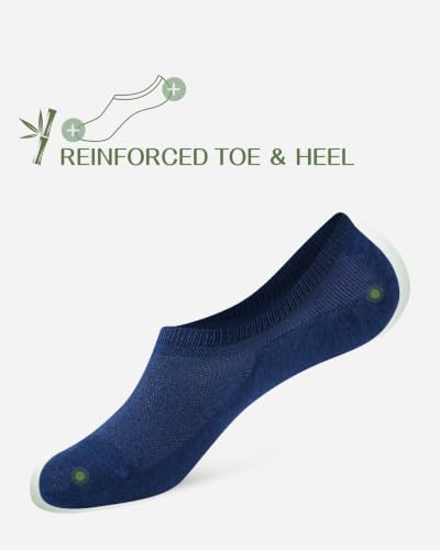 Thumbnail 3 de Ciro ld Bamboo No Show Socks for Men & Women – 6 Pairs, Navy, 9-12