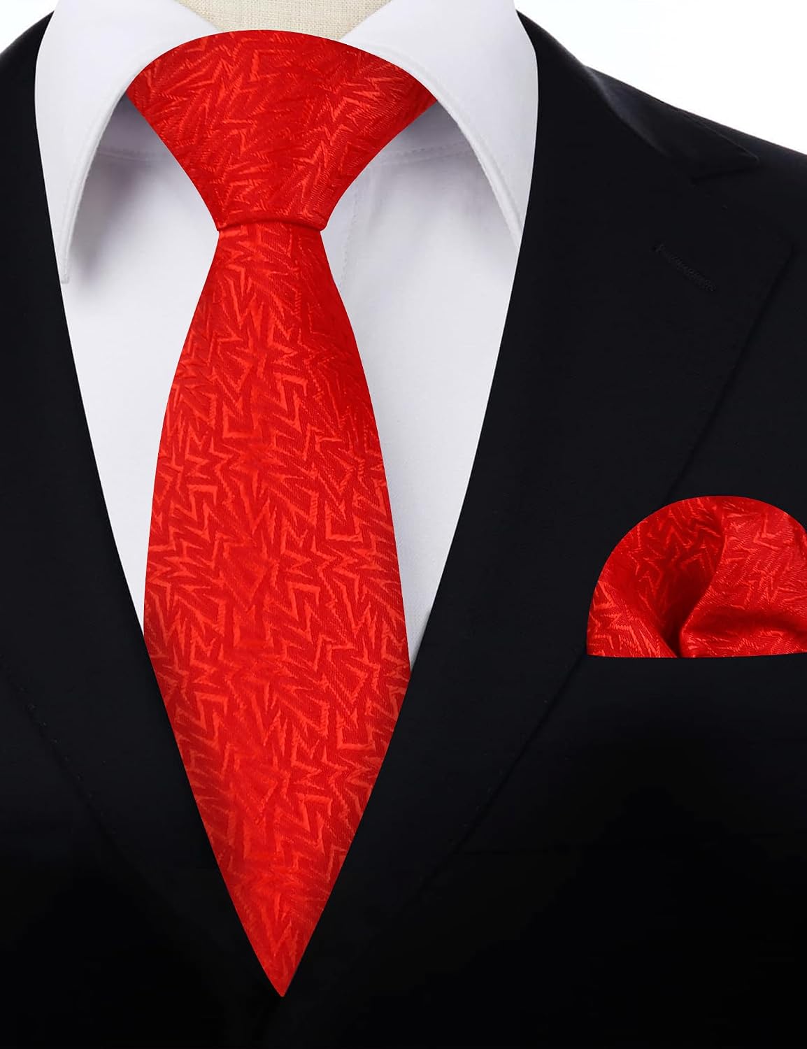 Thumbnail 4 de Alizeal men’s solid colour tie and pocket square set (self-tied necktie + matching hanky)