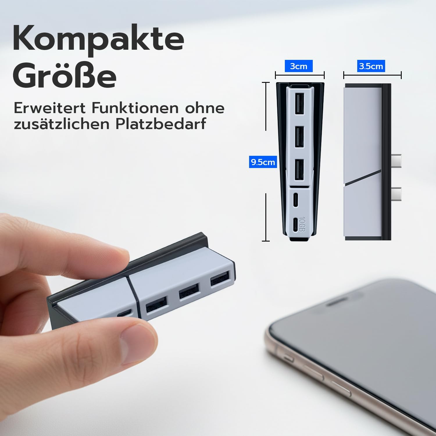 Detalle 1 de USB-Hub für PS5 Slim mit 5 Ports