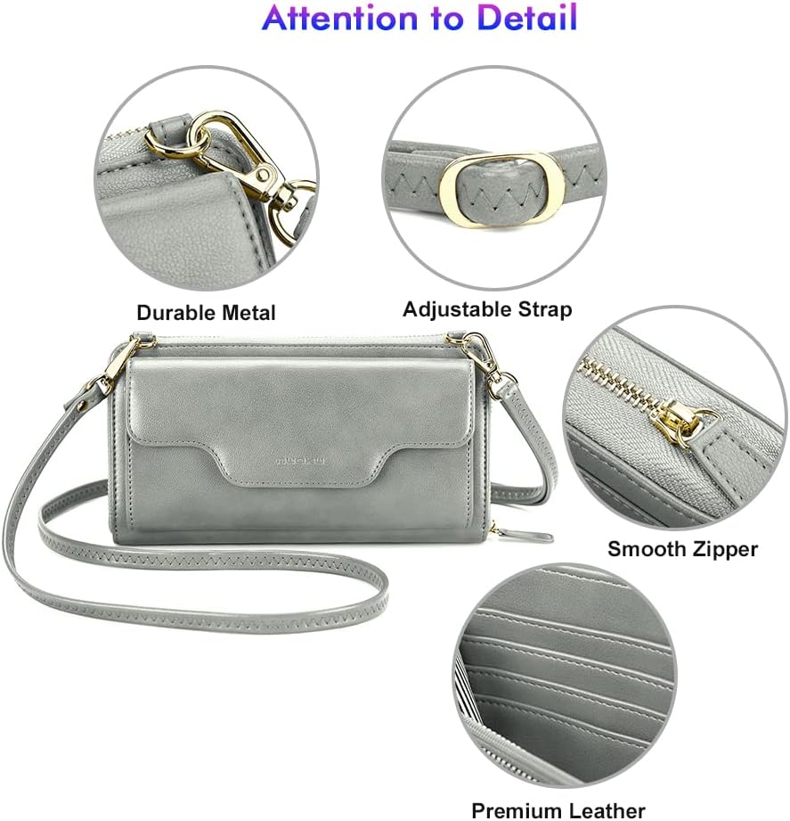 Thumbnail 6 de nuoku Umhängetasche Damen Klein – kompakte Crossbody mit RFID-Schutz und vielen Fächern