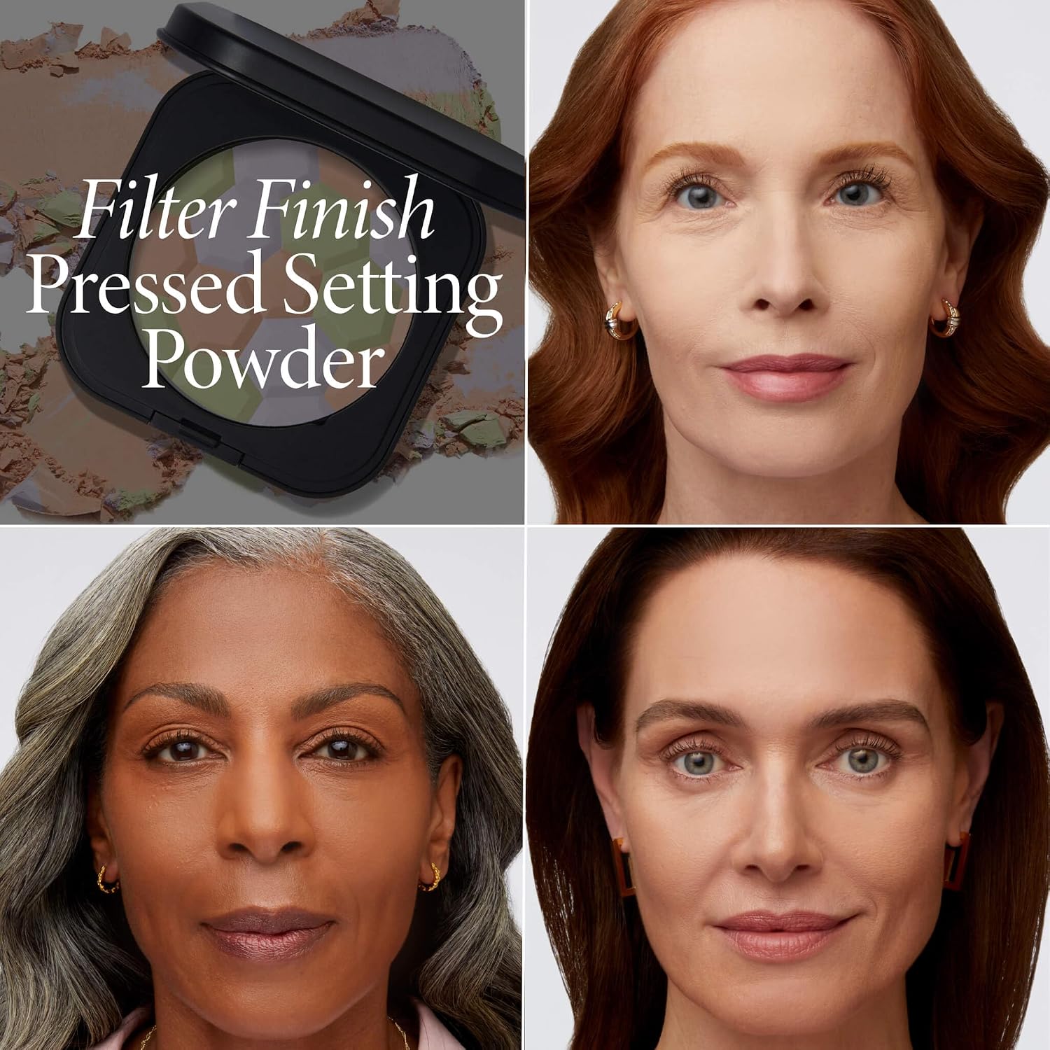 Thumbnail 2 de Laura Geller New York Filter Finish Pressed Neutralizing Setting Powder (Universal) – Color Correcting for Even Tone