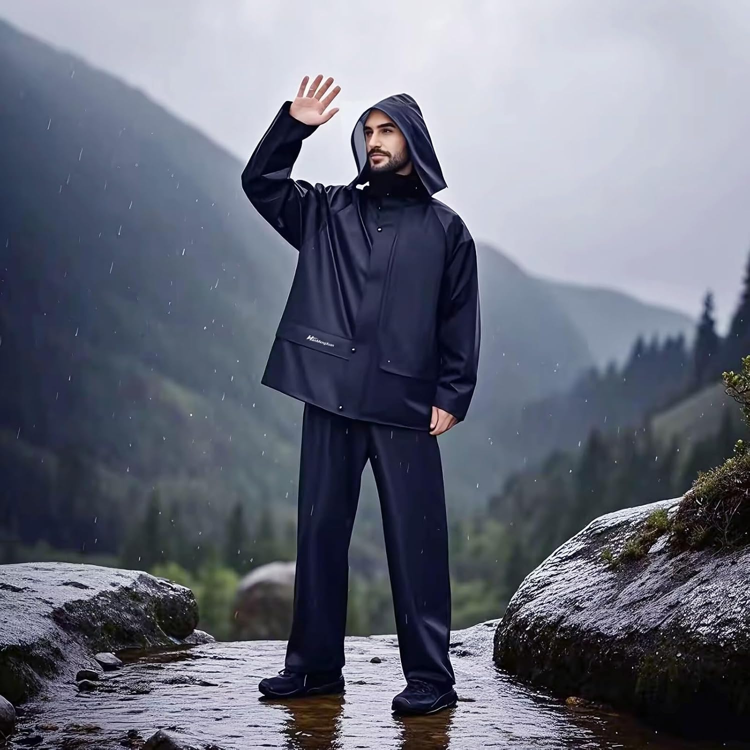 Detalle 2 de HANMENGXUAN Rain Suit PVC/PU