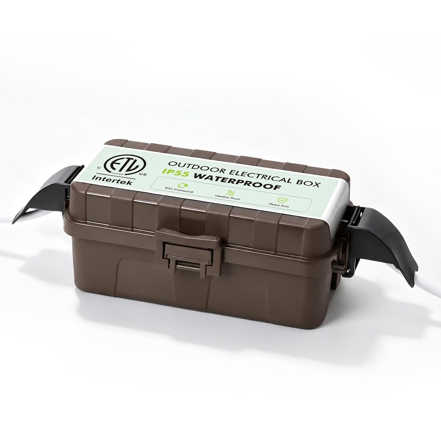 Detalle de RESTMO O-ECC-4S-BN Outdoor Electrical Box, IP55, Brown, 21 x 10.5 x 9.5 cm