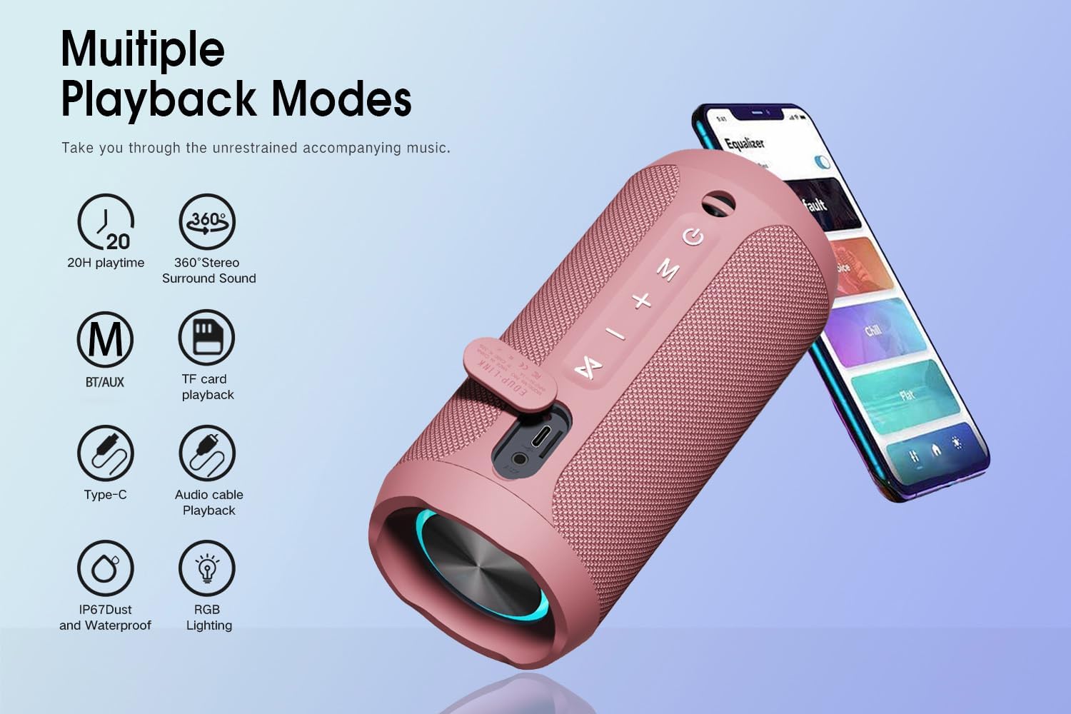 Thumbnail 3 de EDUPLINK Tragbarer Bluetooth Lautsprecher 20W