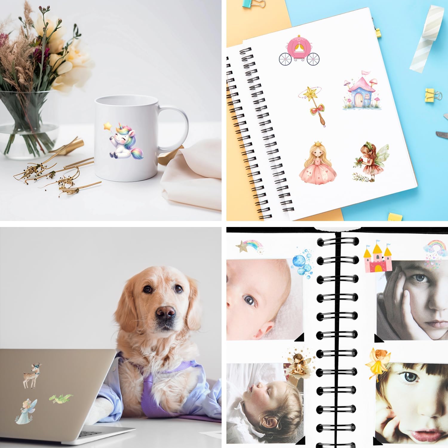 Thumbnail 5 de Hongma Märchen Glitzer Sticker 6 Stück Glitzereffekt 📷