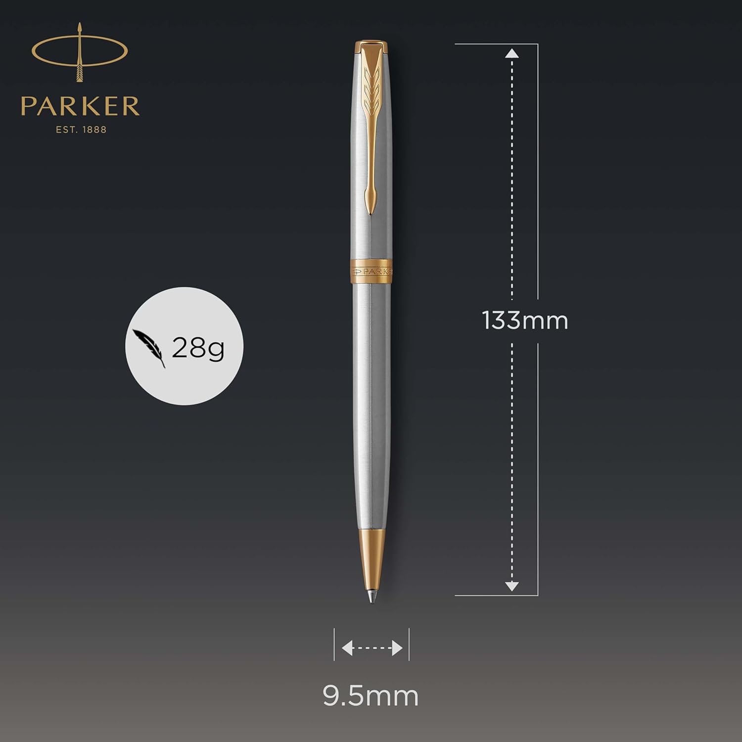 Thumbnail 2 de Parker Sonnet Bolígrafo Acero Inox. y Dorado ✨ en Estuche