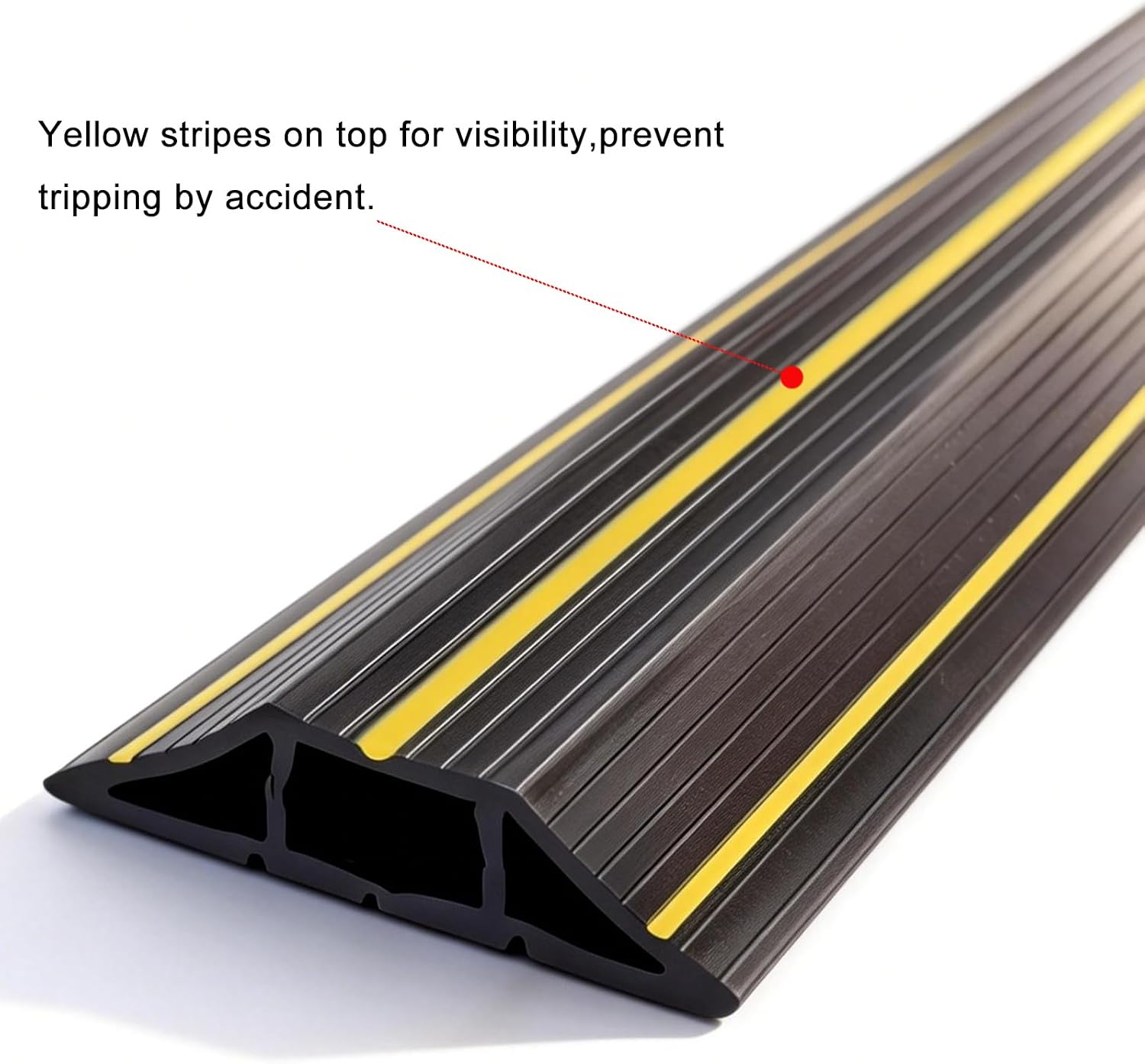Thumbnail 1 de Hniuyun Floor Cable Cover: 2m Triple Channel PVC Protector for Wires on Floor