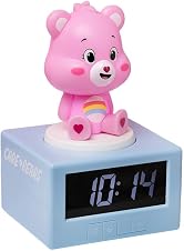 Detalle de Paladone Care Bears Pink Cheer Bear Digital Alarm Clock with Night Light & Music