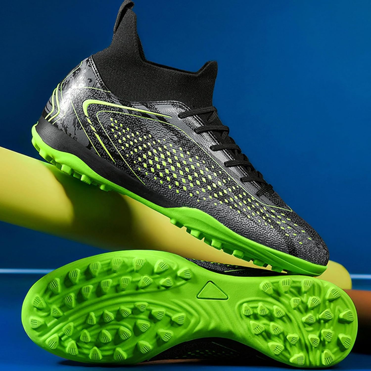 Thumbnail 2 de Donbest Fußballschuhe für Kinder (Jungen) – High-Top Kunstrasen Kickschuhe mit Schnürung